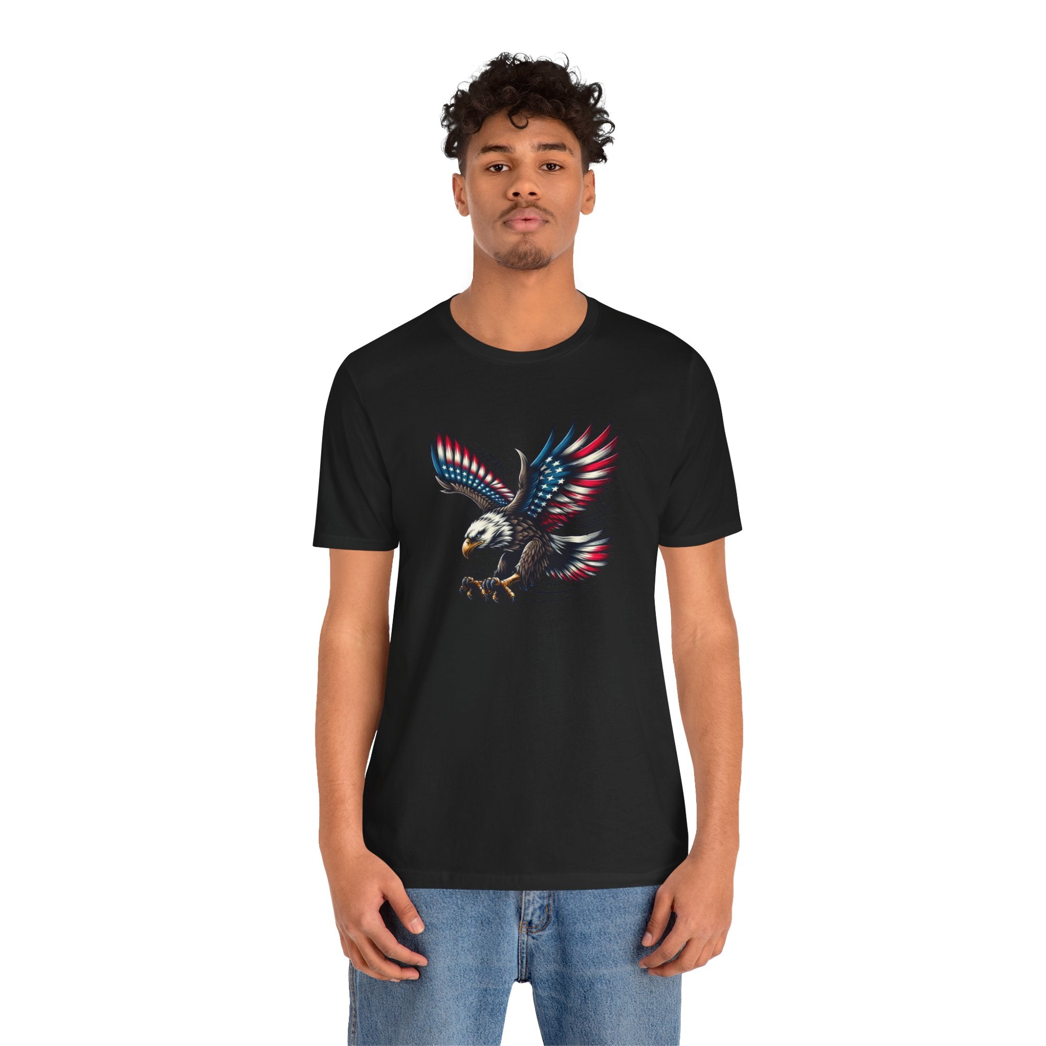 Patriotic Bald Eagle Tee — Red, White & Blue Graphic T-Shirt
