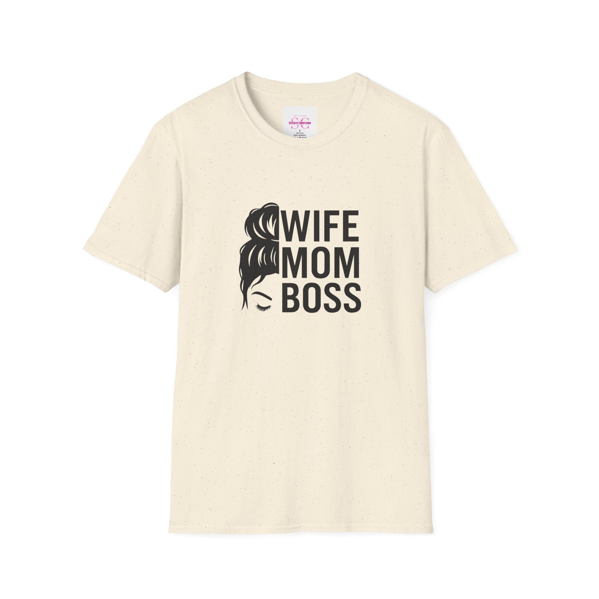 Wife Mom Boss T-Shirt, Unisex Graphic Tee for Moms, Gift for Mother's Day, Casual Wear, Birthday Present, Funny Mom Shirt