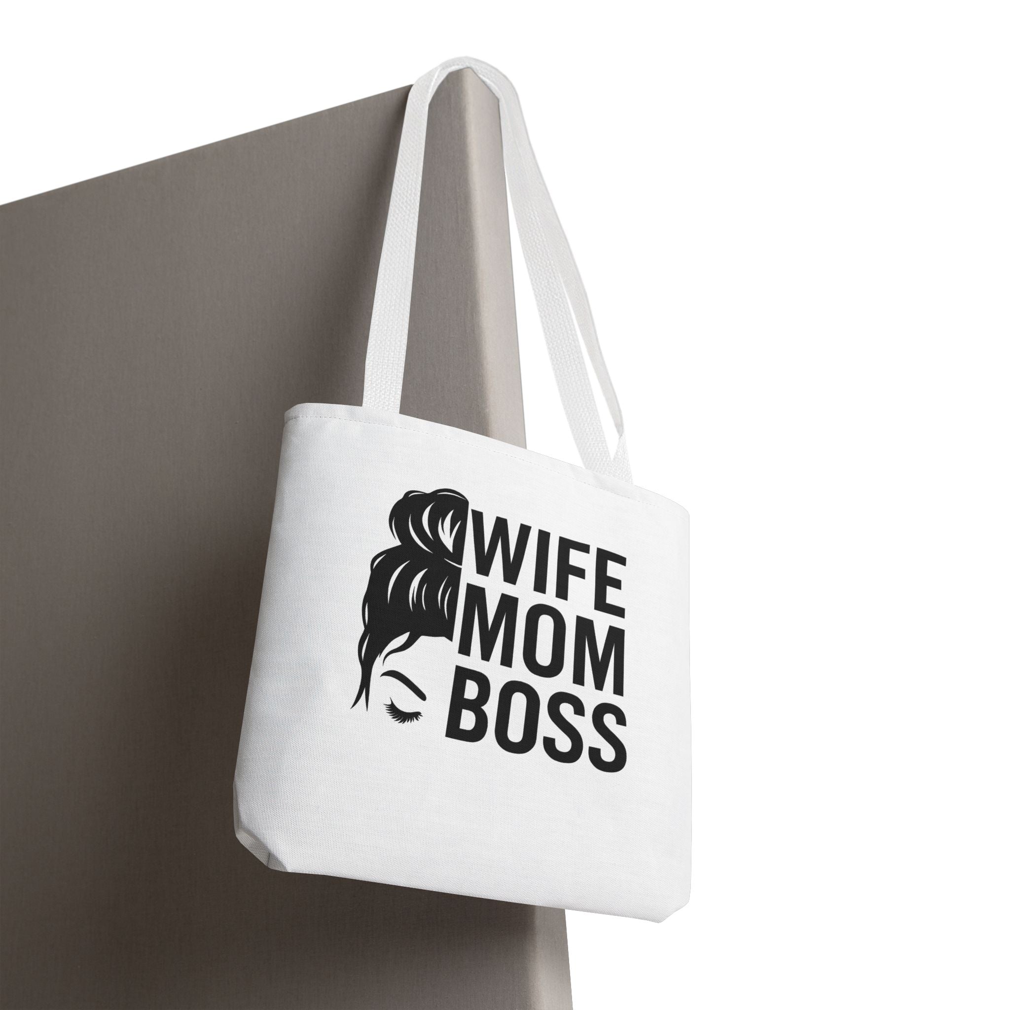 Wife Mom Boss Tote Bag - Chic, Durable Tote for Moms, Stylish Carry-All, Gift for Mother's Day, Work, and Everyday Use