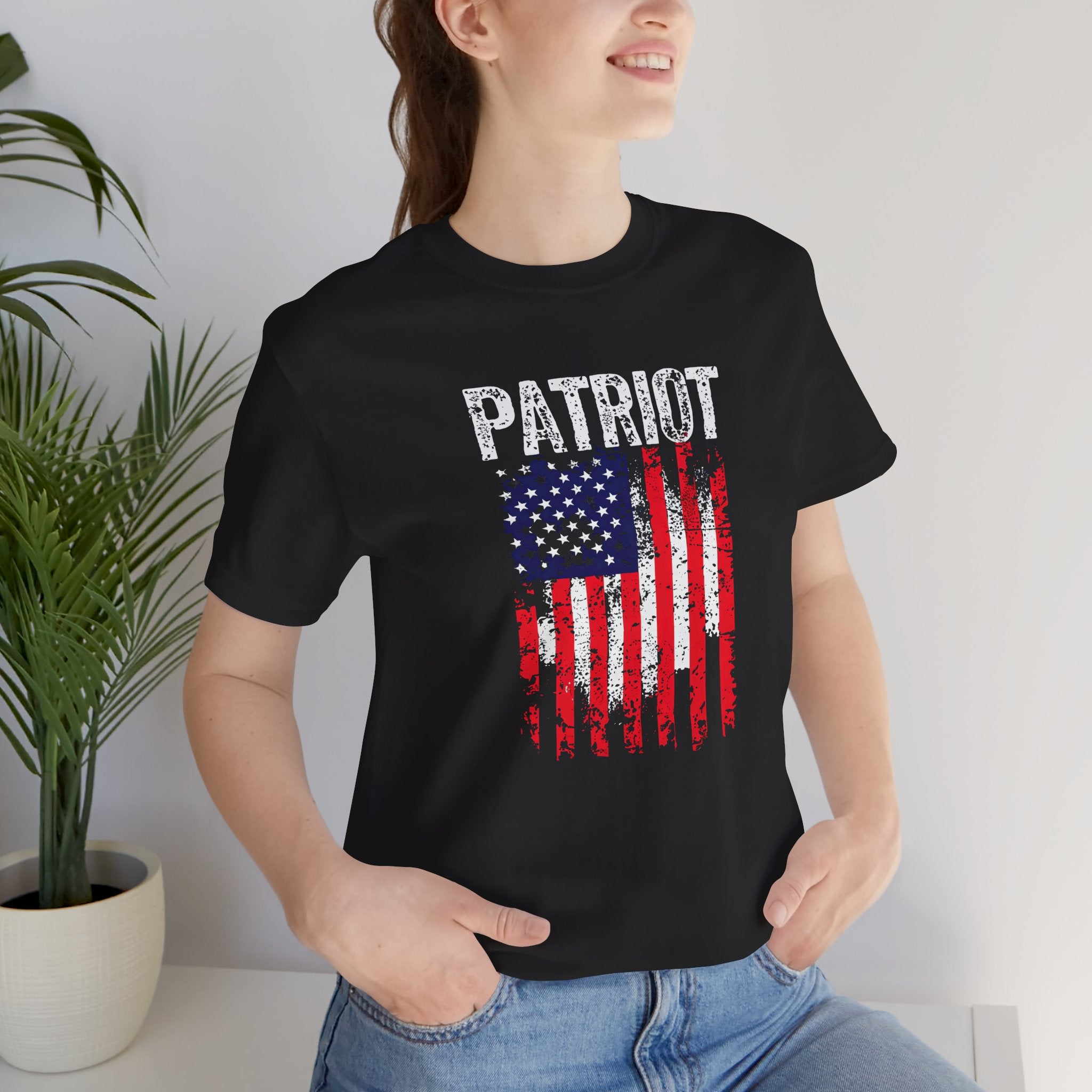 Patriot American Flag Tee — Distressed USA Graphic T‑Shirt