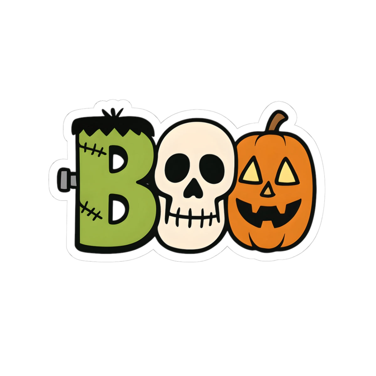 Halloween Kiss-Cut Stickers, Fun Boo Skeleton Halloween Decor, Perfect for Scrapbooking, Laptop Stickers, Trick or Treat Gifts