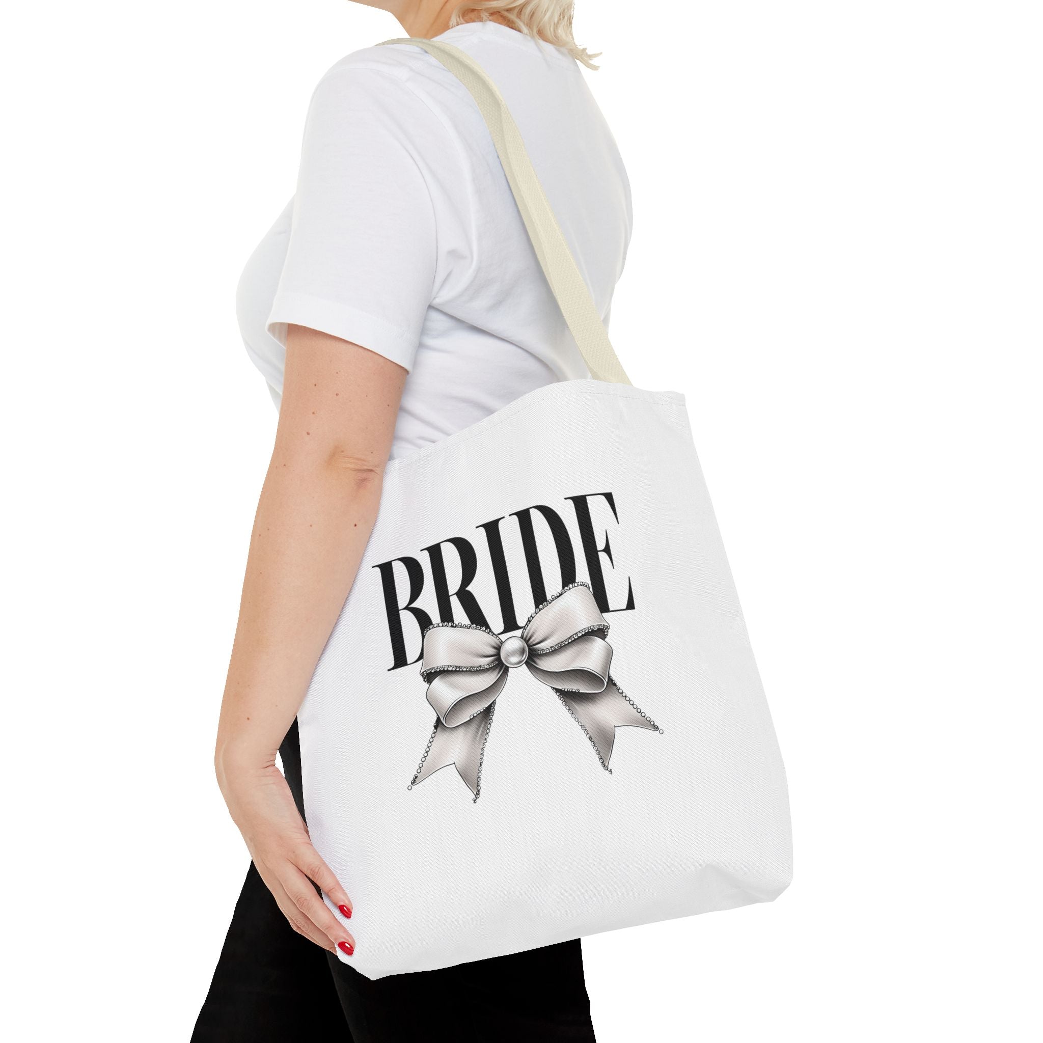 Elegant Bride Tote Bag with Bow Design