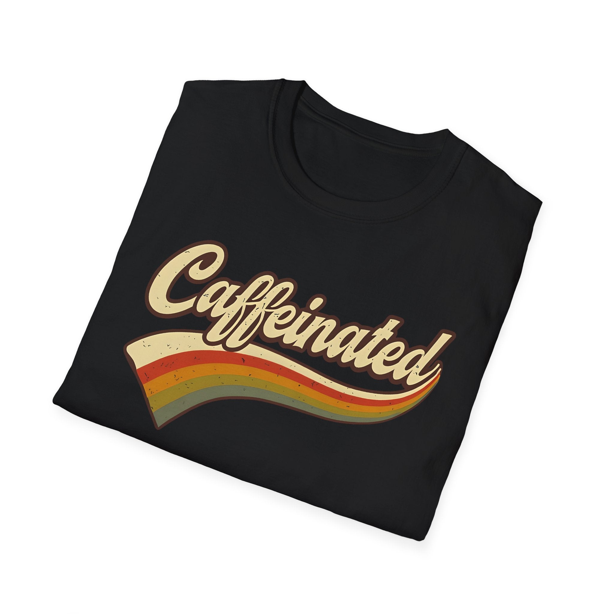 Caffeinated Retro Unisex Softstyle T-Shirt