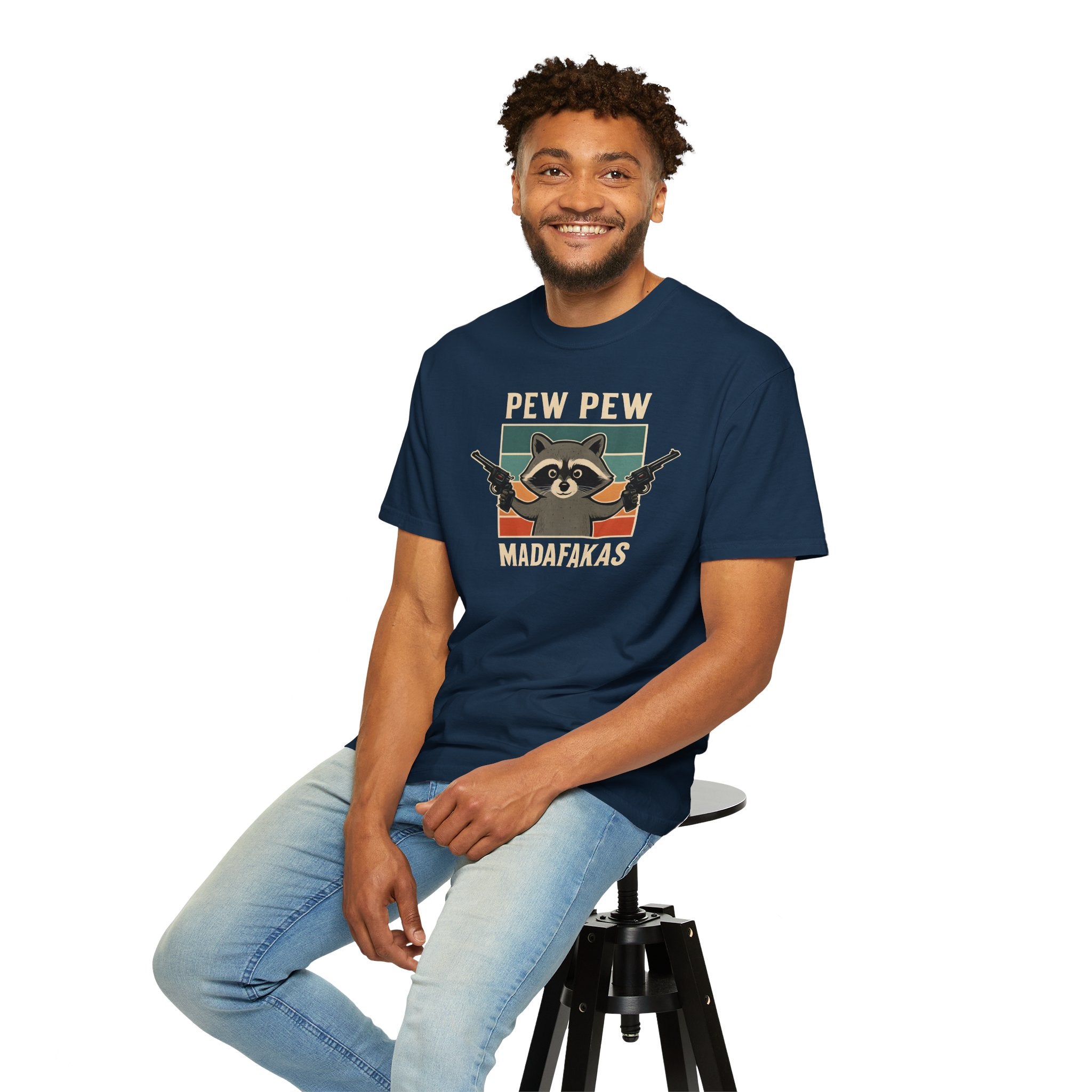 Pew Pew MafaFakas T-Shirt - Fun Unisex Garment-Dyed Tee