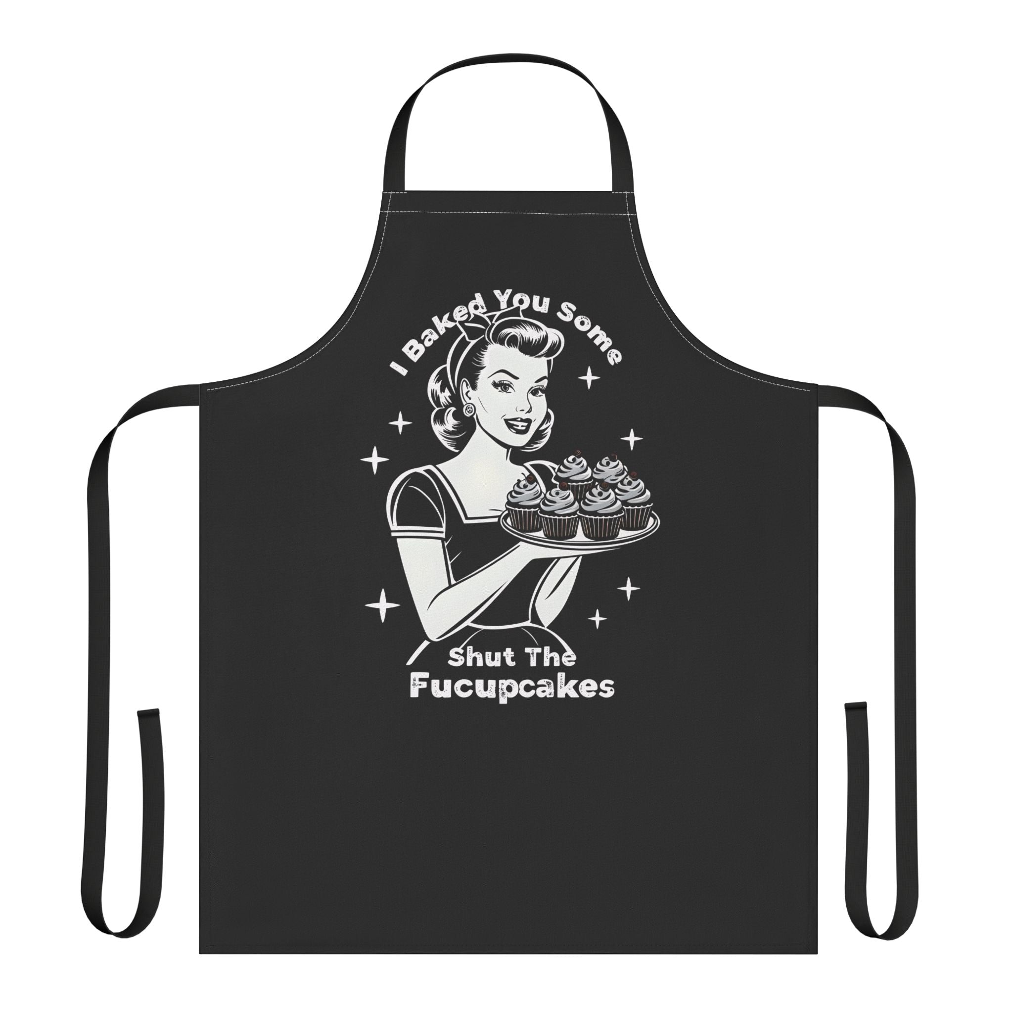 Funny Baking Apron – "I Baked You Some, Shut The Fucupcakes" Retro Chef Gift