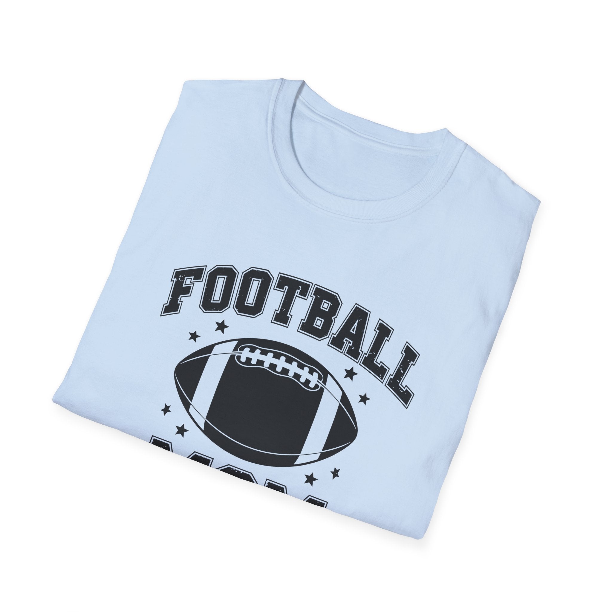 Football Mom Unisex Softstyle T-Shirt, Perfect Gift for Sports Moms, Game Day Tee, Team Spirit Shirt, Gift for Football Lovers