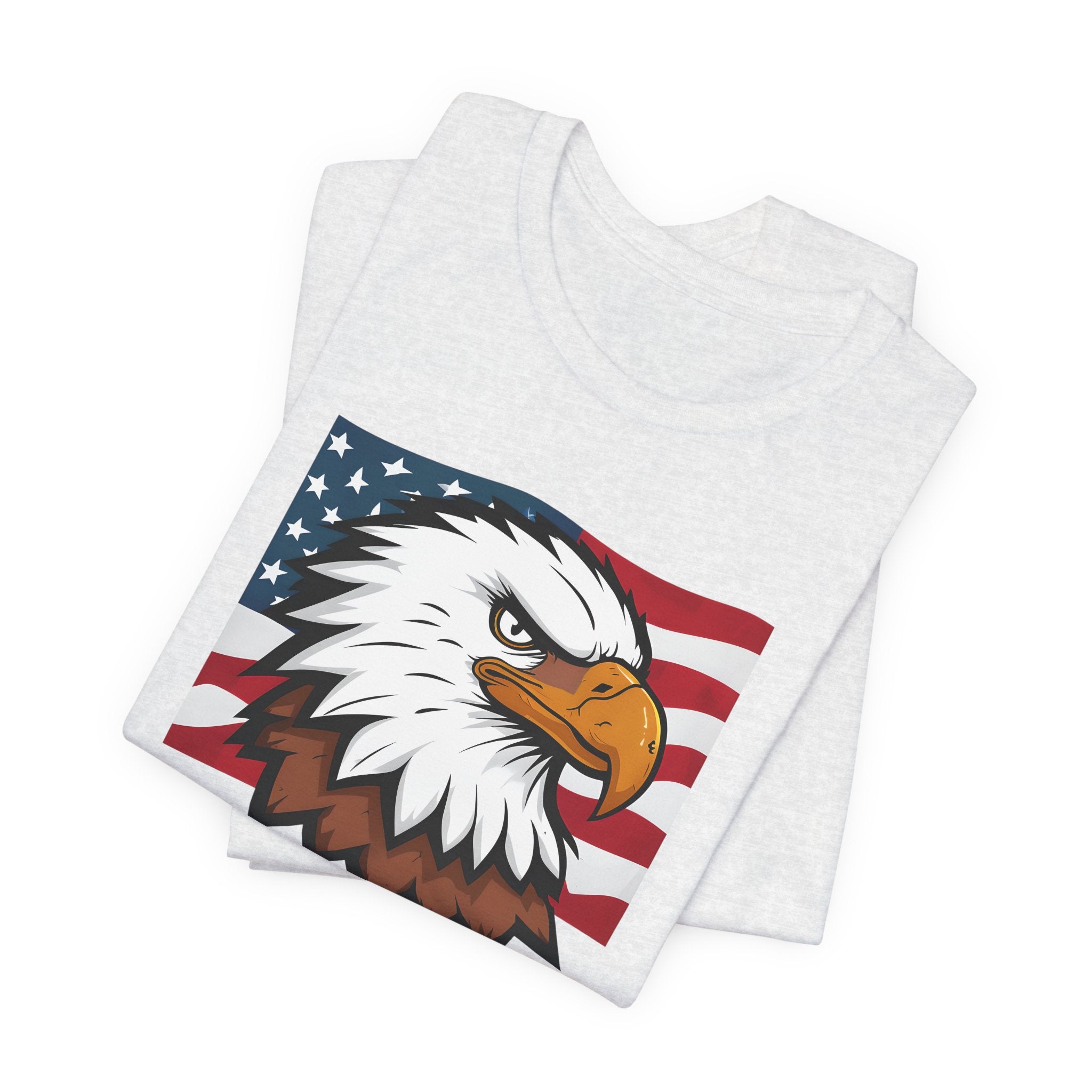 American Eagle Flag T-Shirt — Patriotic Bald Eagle Graphic Tee
