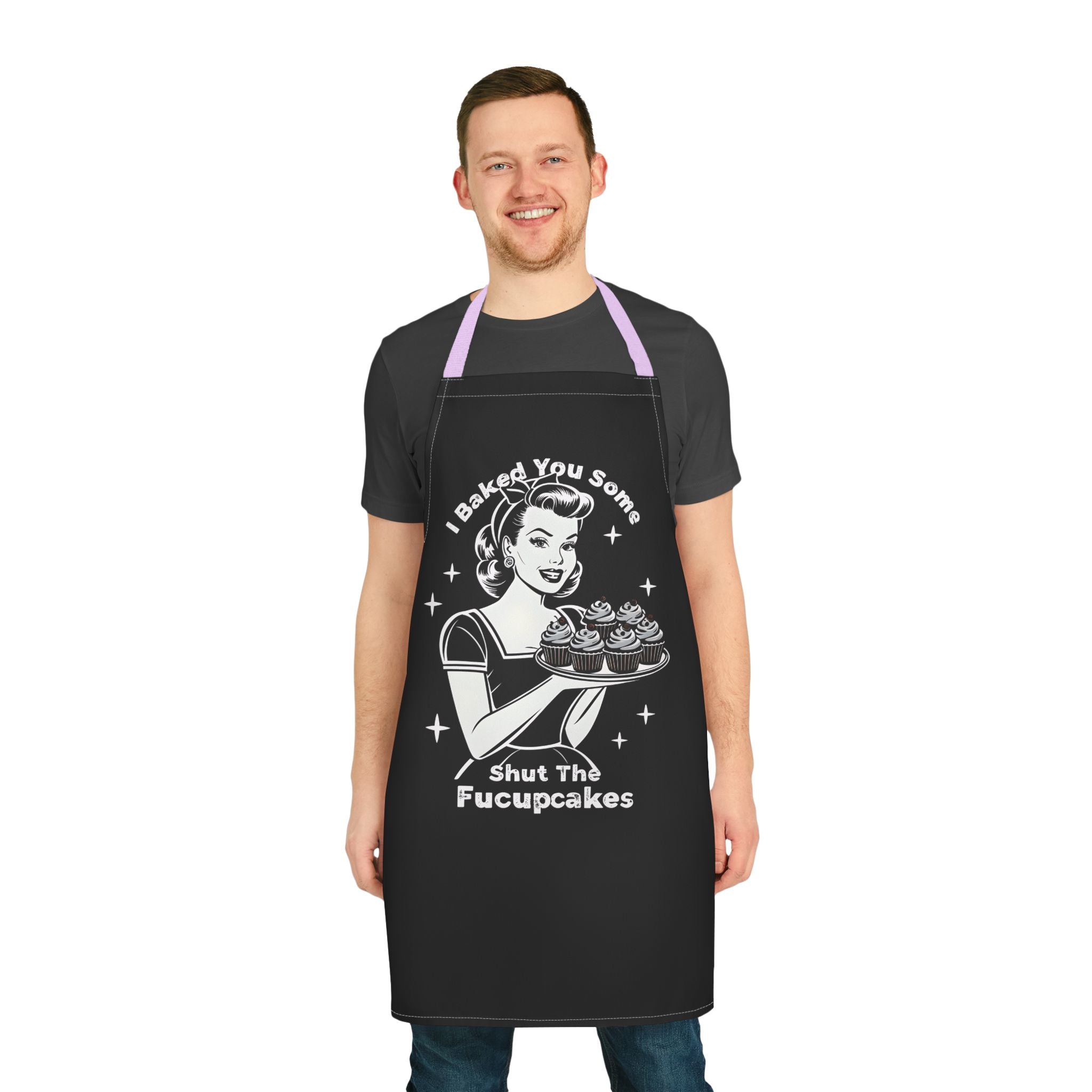 Funny Baking Apron – "I Baked You Some, Shut The Fucupcakes" Retro Chef Gift