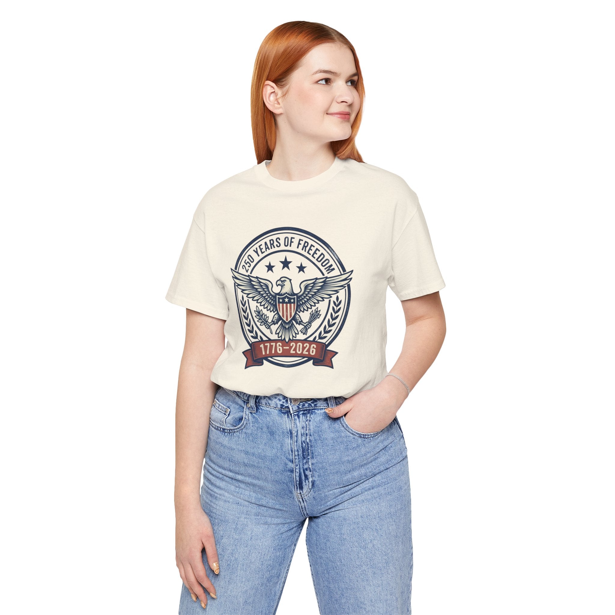 1776–2026 Eagle Crest T-Shirt | Retro Americana 4th of July, Stars & Stripes