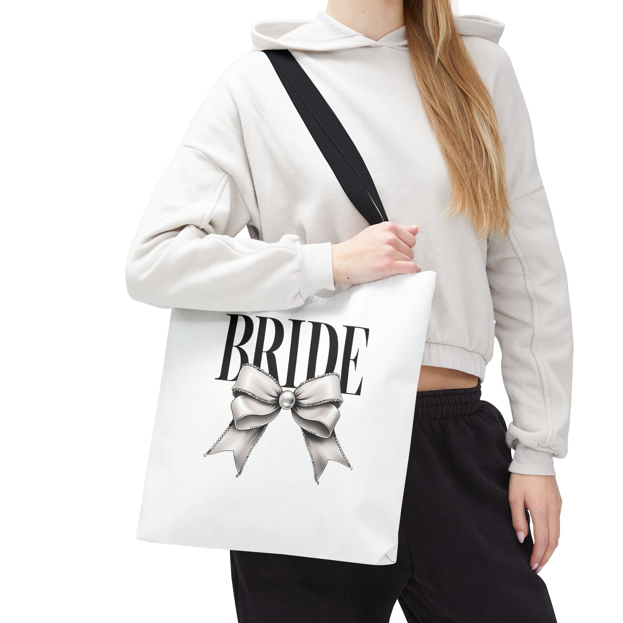 Elegant Bride Tote Bag with Bow Design
