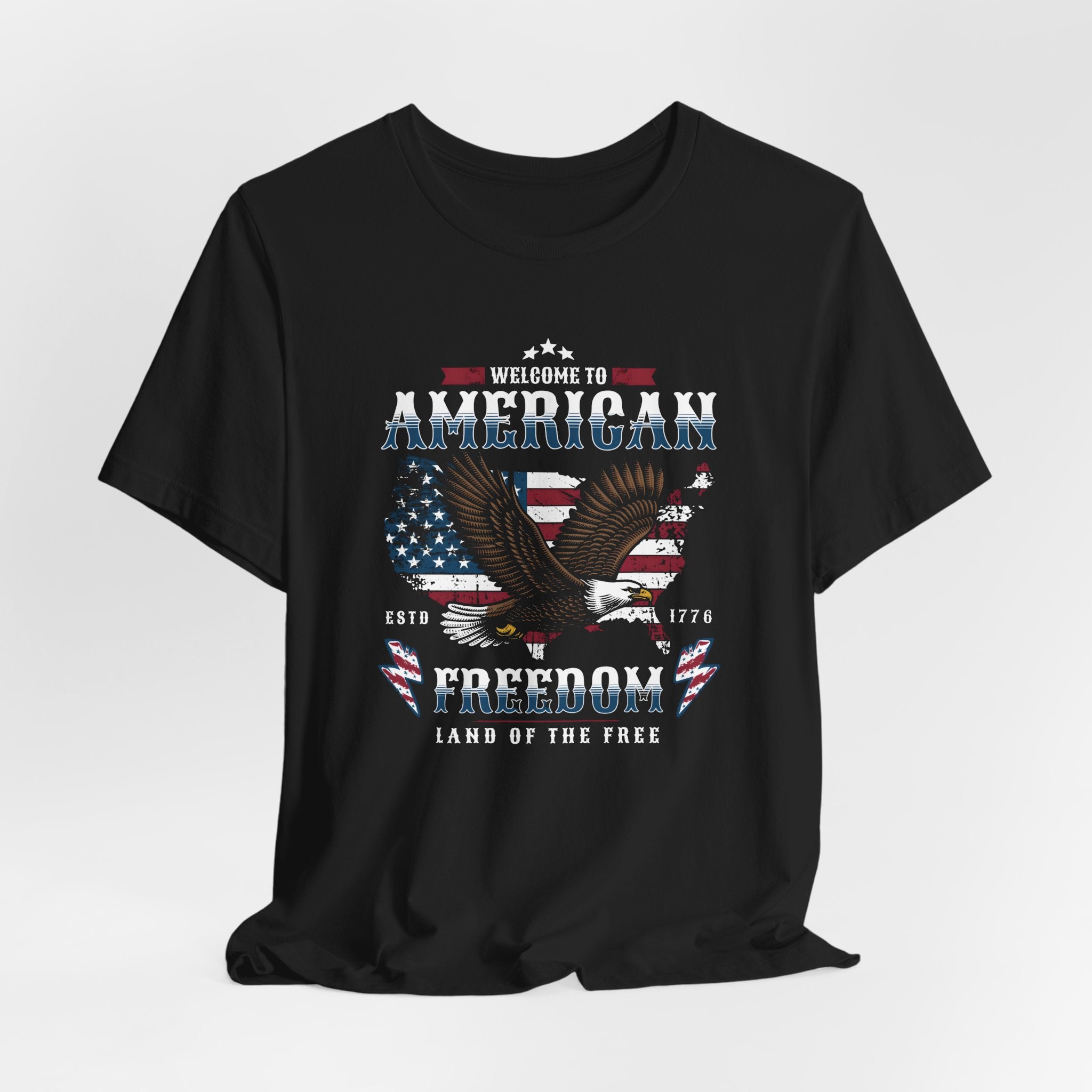 American Freedom Eagle T‑Shirt — Welcome to American, Land of the Free Patriotic Tee