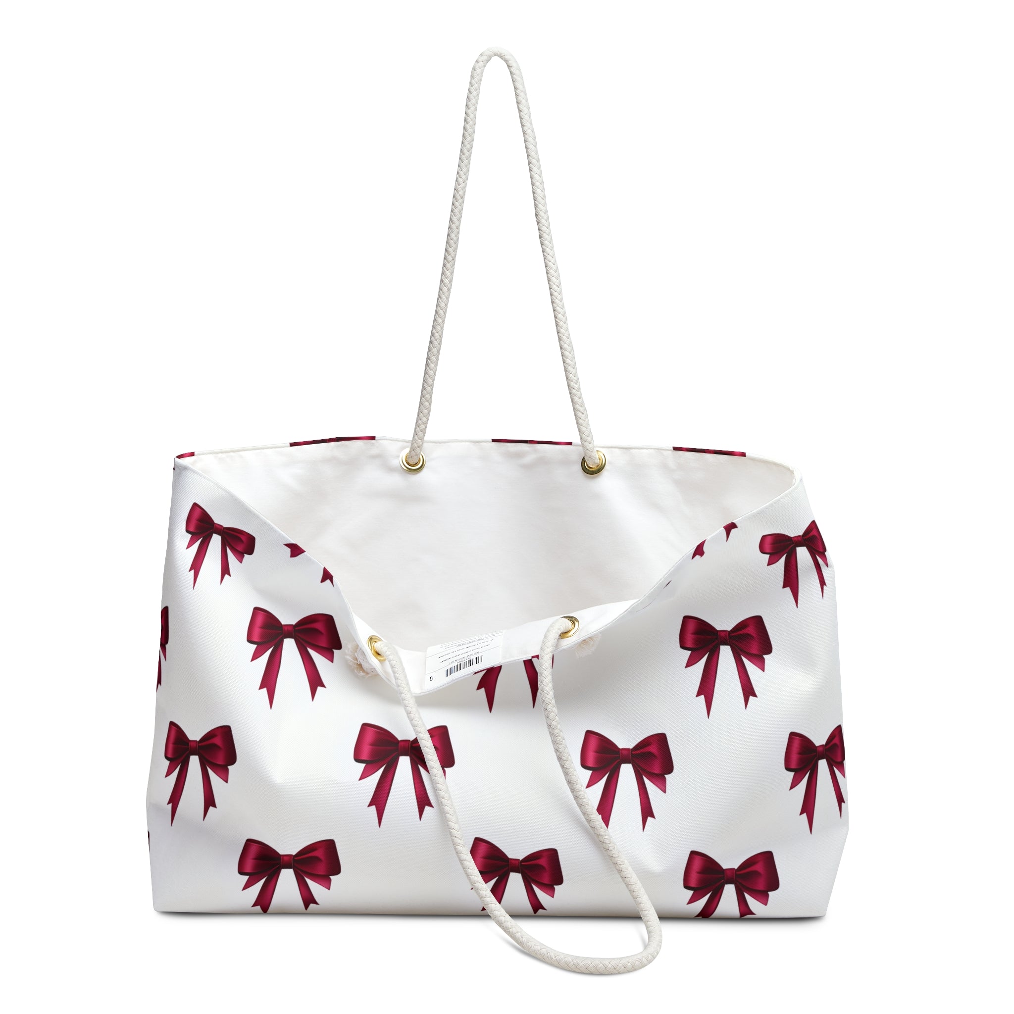 Chic Bow Weekender Bag, Travel Tote, Stylish Beach Bag, Gift for Her, Weekend Getaway Essential