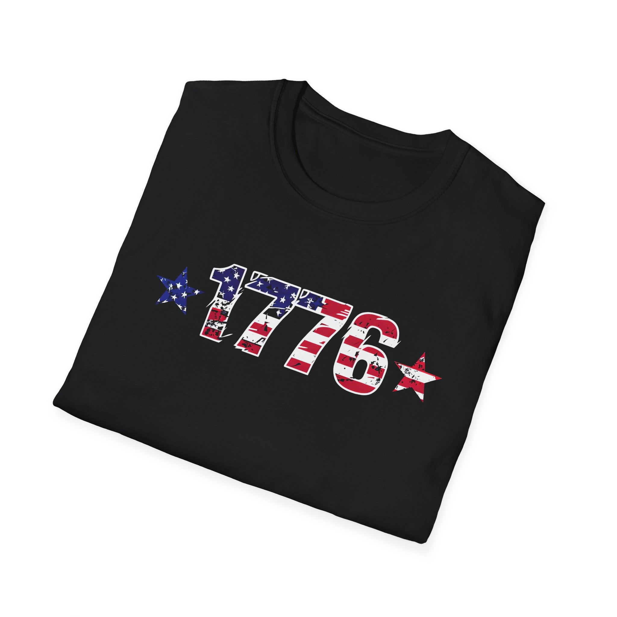 1776 Patriotic T-Shirt — American Flag Vintage Independence Day Tee