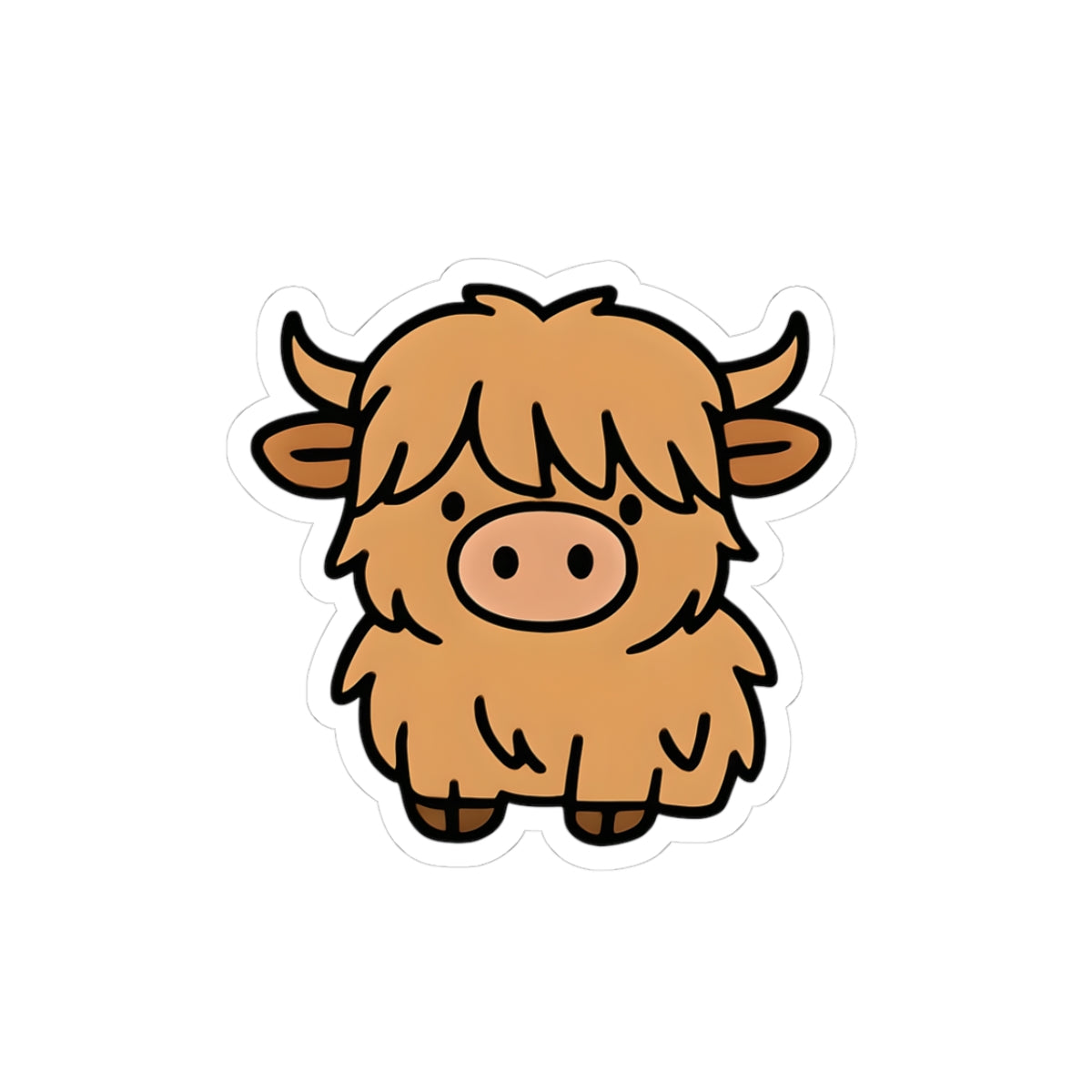 Cute Highland Cow Kiss-Cut Stickers | Perfect for Laptops, Journals, Water Bottles, Gifts, and Party Favors