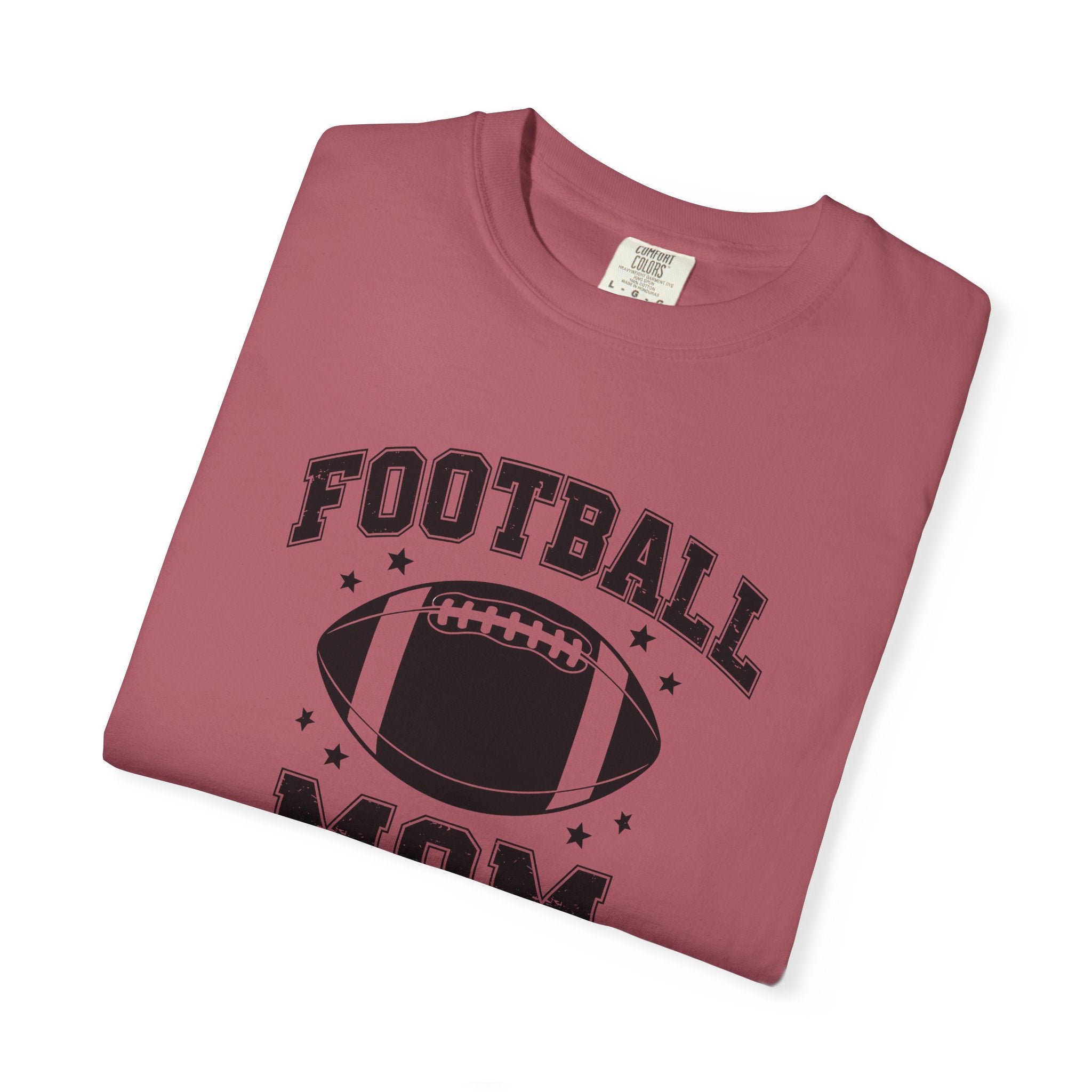 Football Mom T-Shirt, Unisex Garment-Dyed Tee for Game Day, Sports Mom Gift, Team Spirit Shirt, Casual Comfort Wear