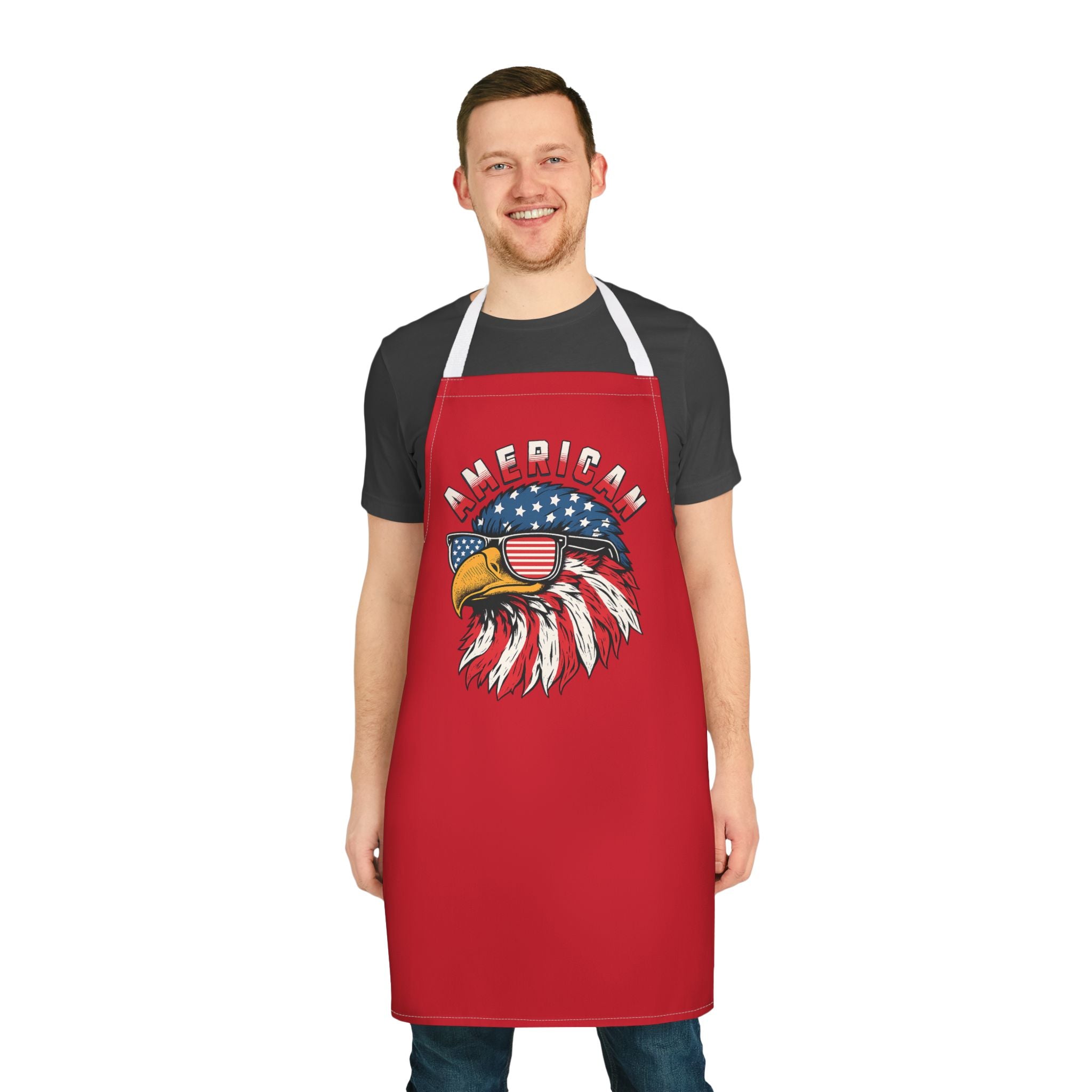 American Eagle Flag Apron - Patriotic BBQ & Fourth of July Cooking Apron