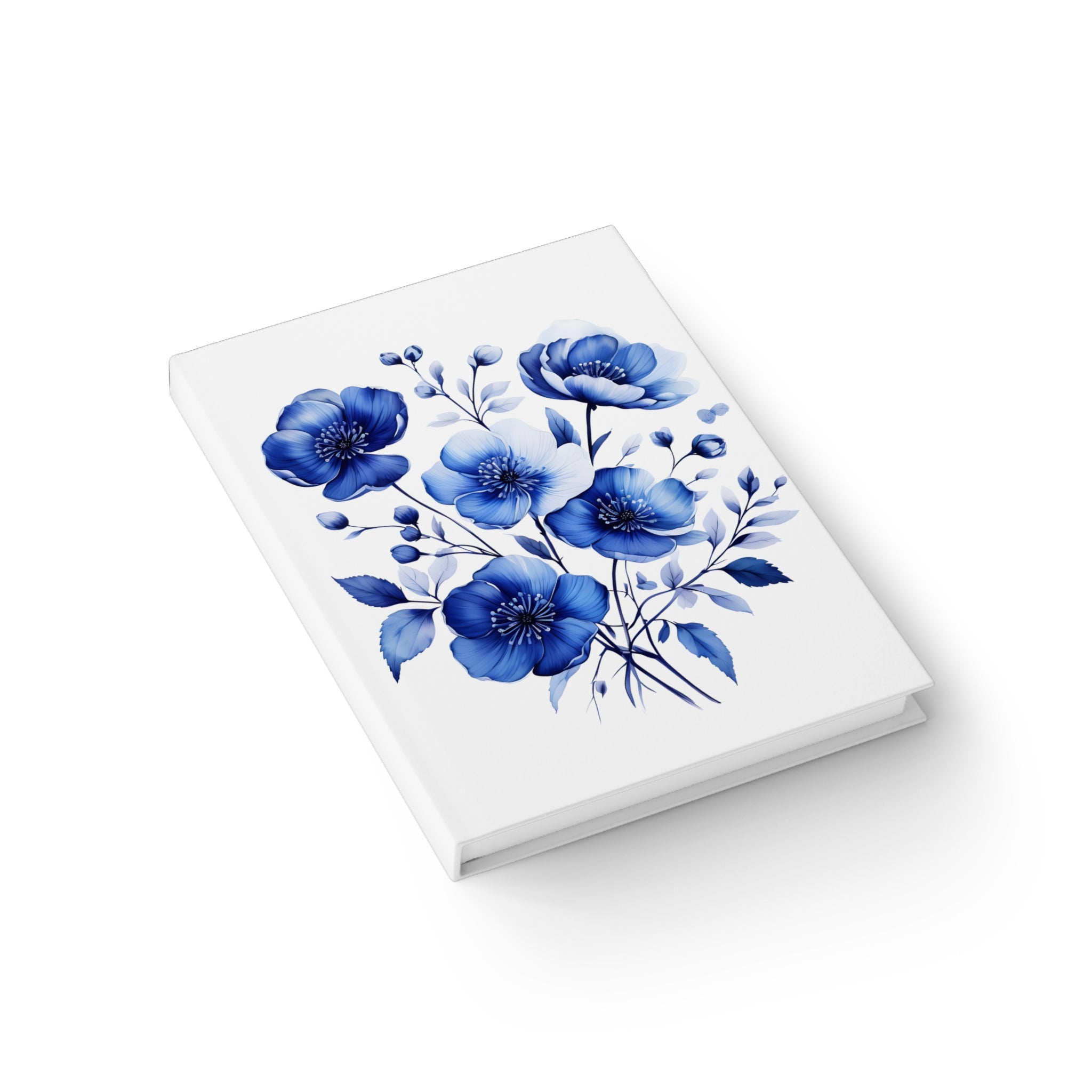 Blue Floral Journal - Elegant Note-Taking for Nature Lovers