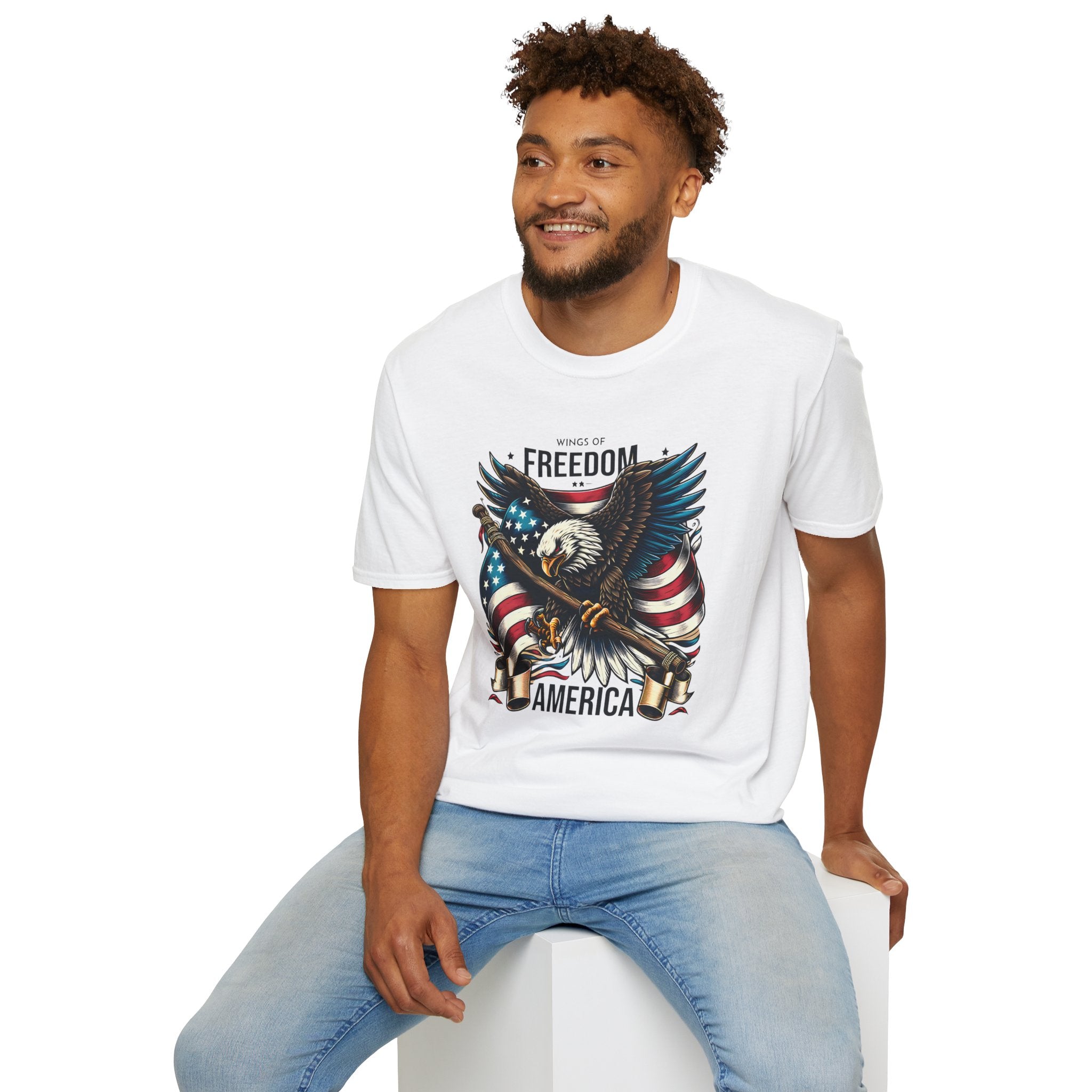 Freedom Eagle T-Shirt — American Flag USA Patriotic Tee (America)