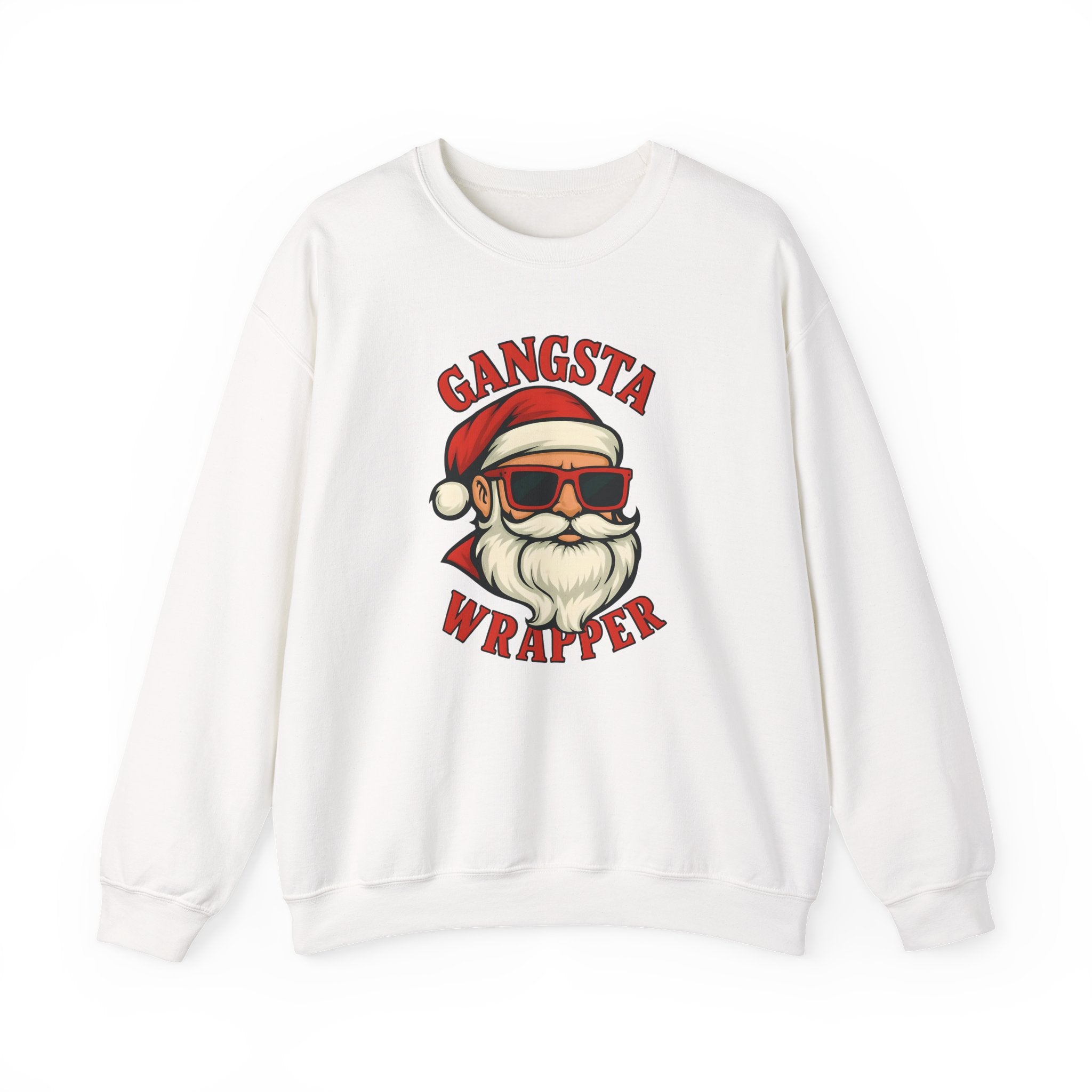 Gangsta Wrapper Crewneck Sweatshirt – Funny Christmas Apparel for Holiday Cheer
