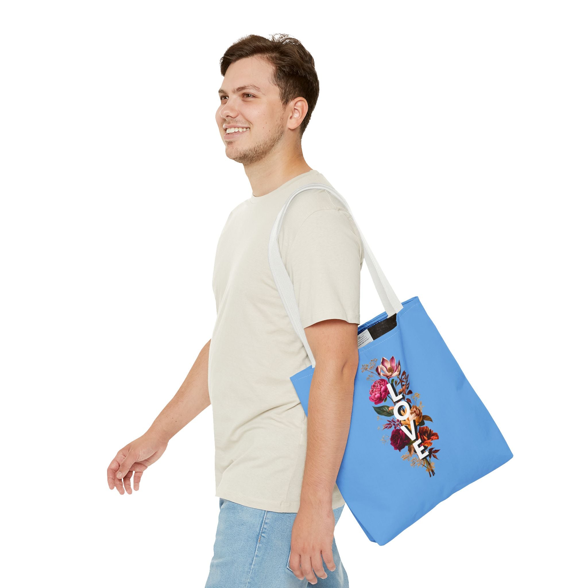 Floral Love Tote Bag - Colorful AOP Design for Everyday Style