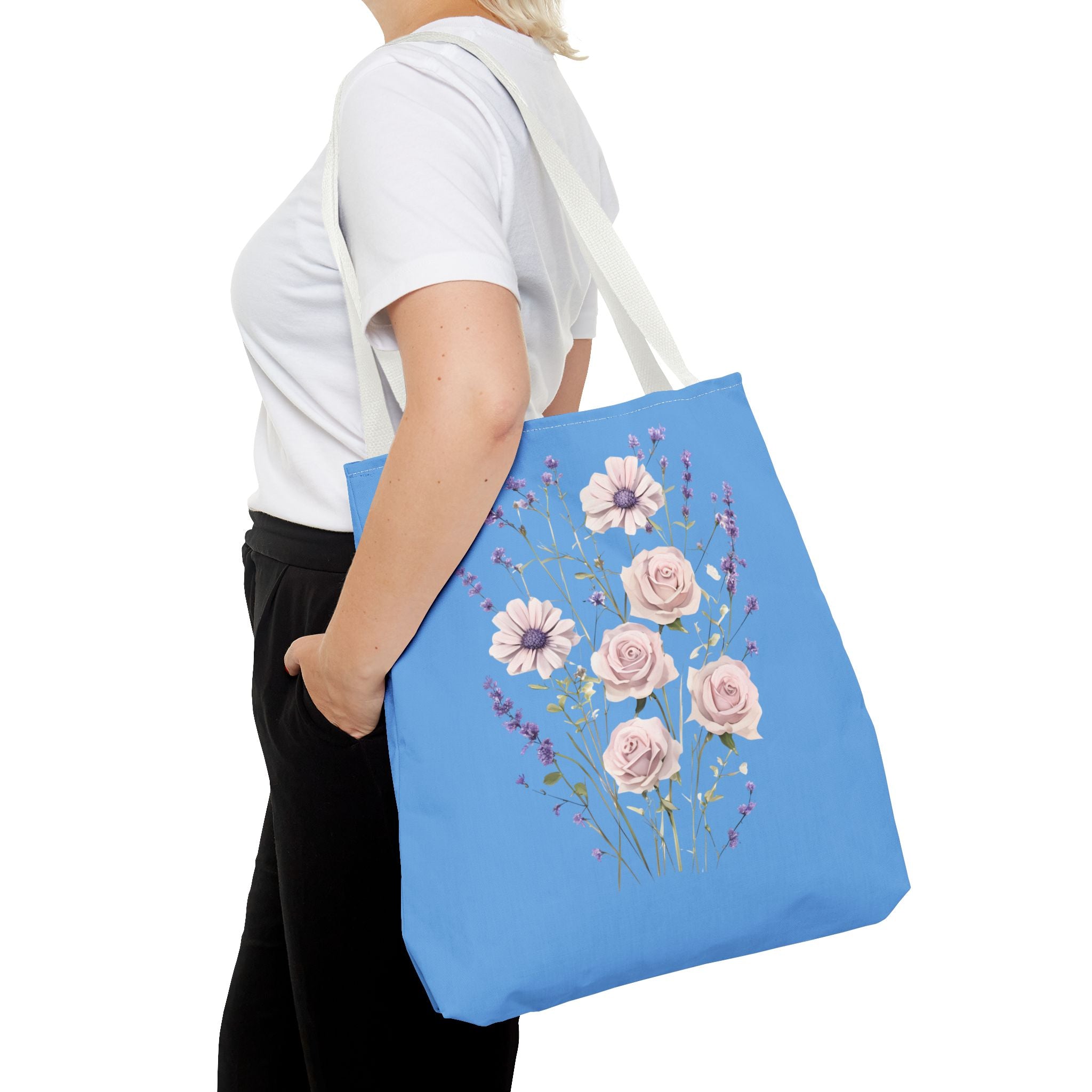 Floral Print Tote Bag - Vibrant Summer Shopping Bag