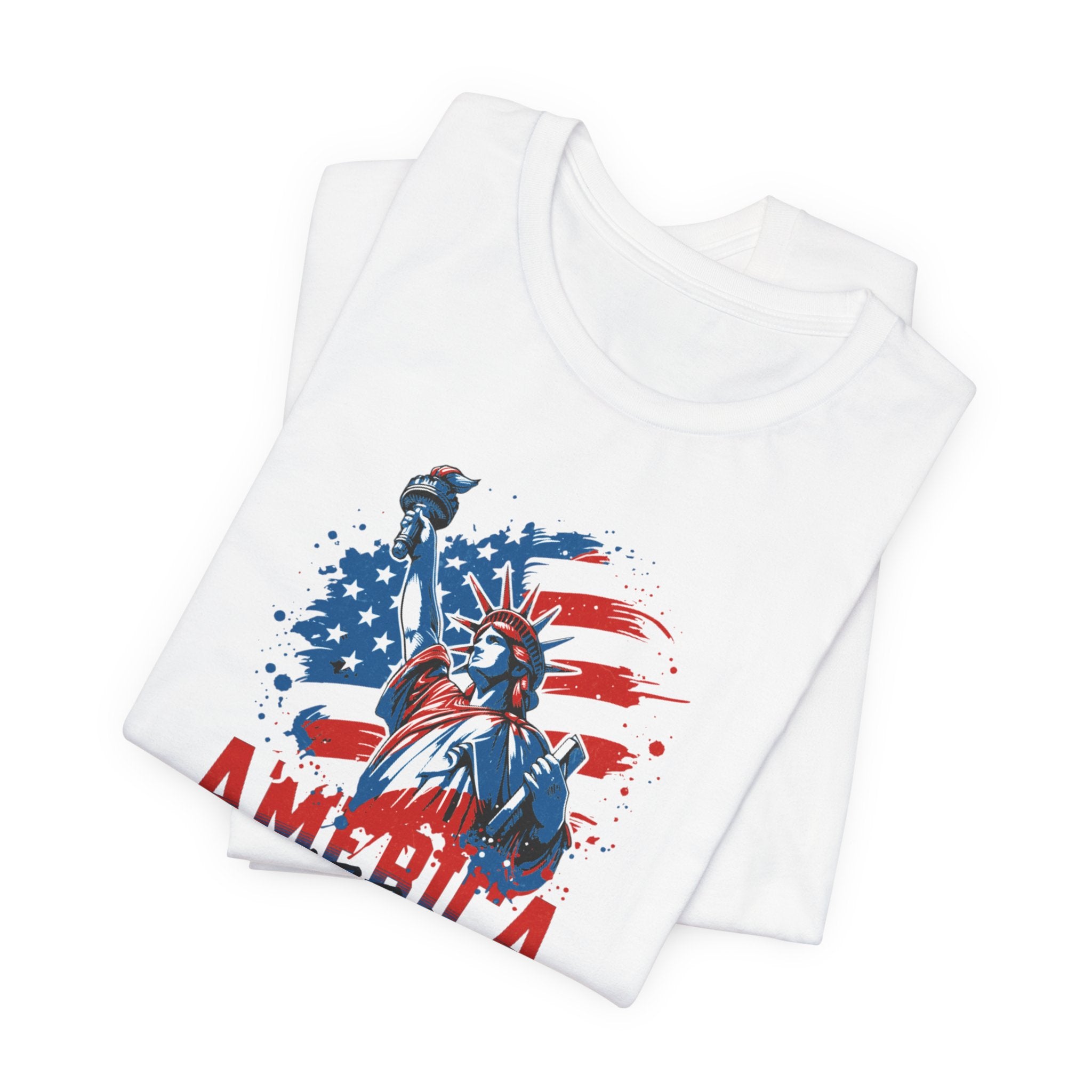 America 1776 Statue of Liberty Graphic Tee - Land of the Free Patriotic T-Shirt