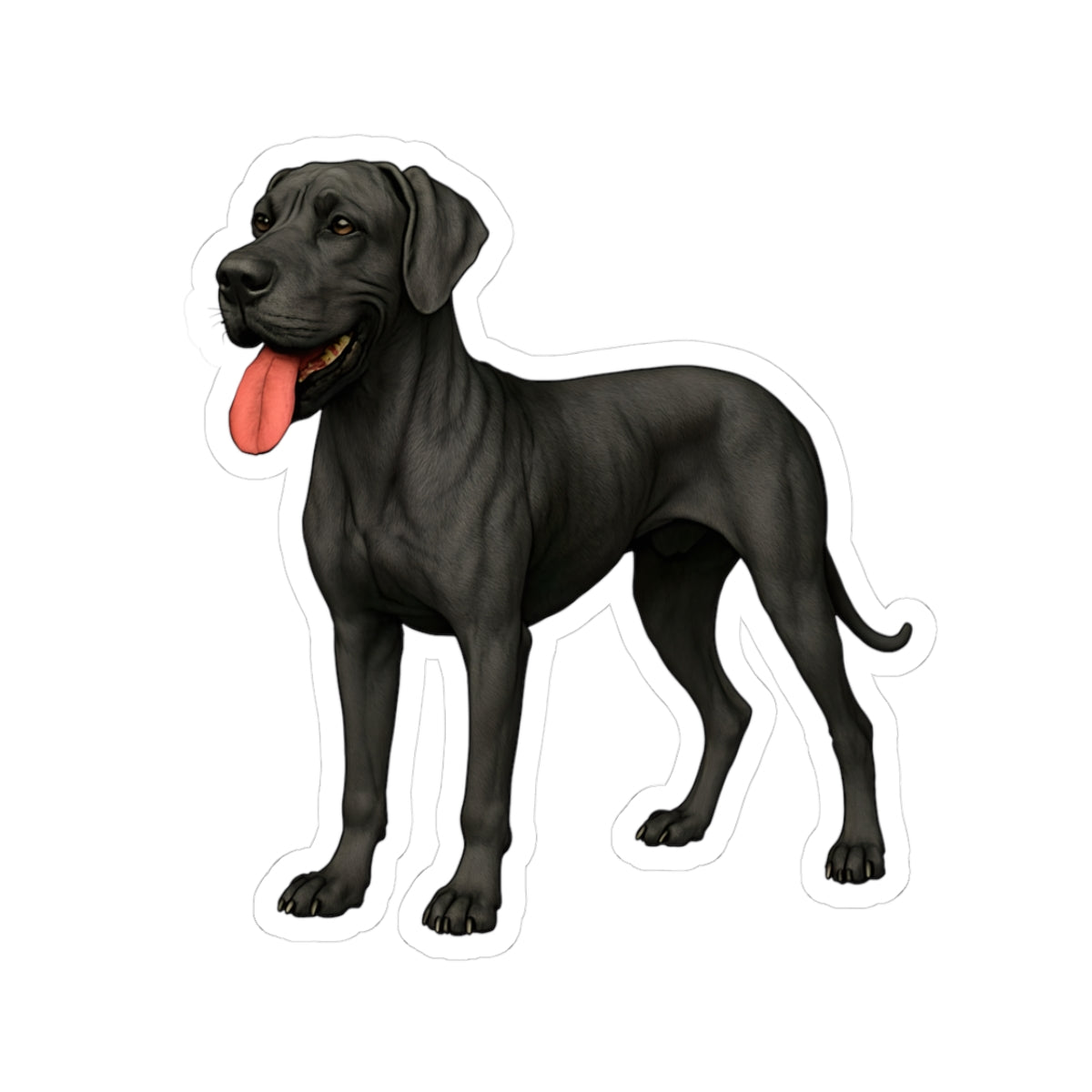 Pet Lover's Black Dog Kiss-Cut Stickers | Cute Canine Decals, Laptop Stickers, Car Stickers, Dog Lover Gifts, Customizable Art