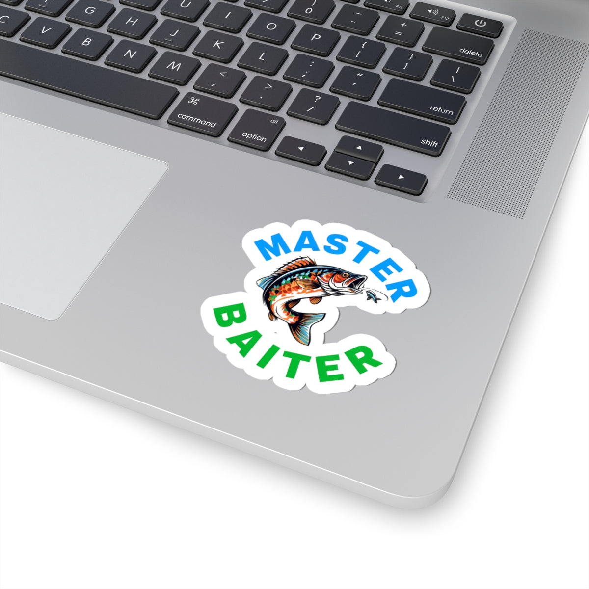 Funny Fishing Kiss-Cut Stickers, Master Baiter Fishing Gear, Laptop Decals, Outdoorsy Decor, Gift for Anglers
