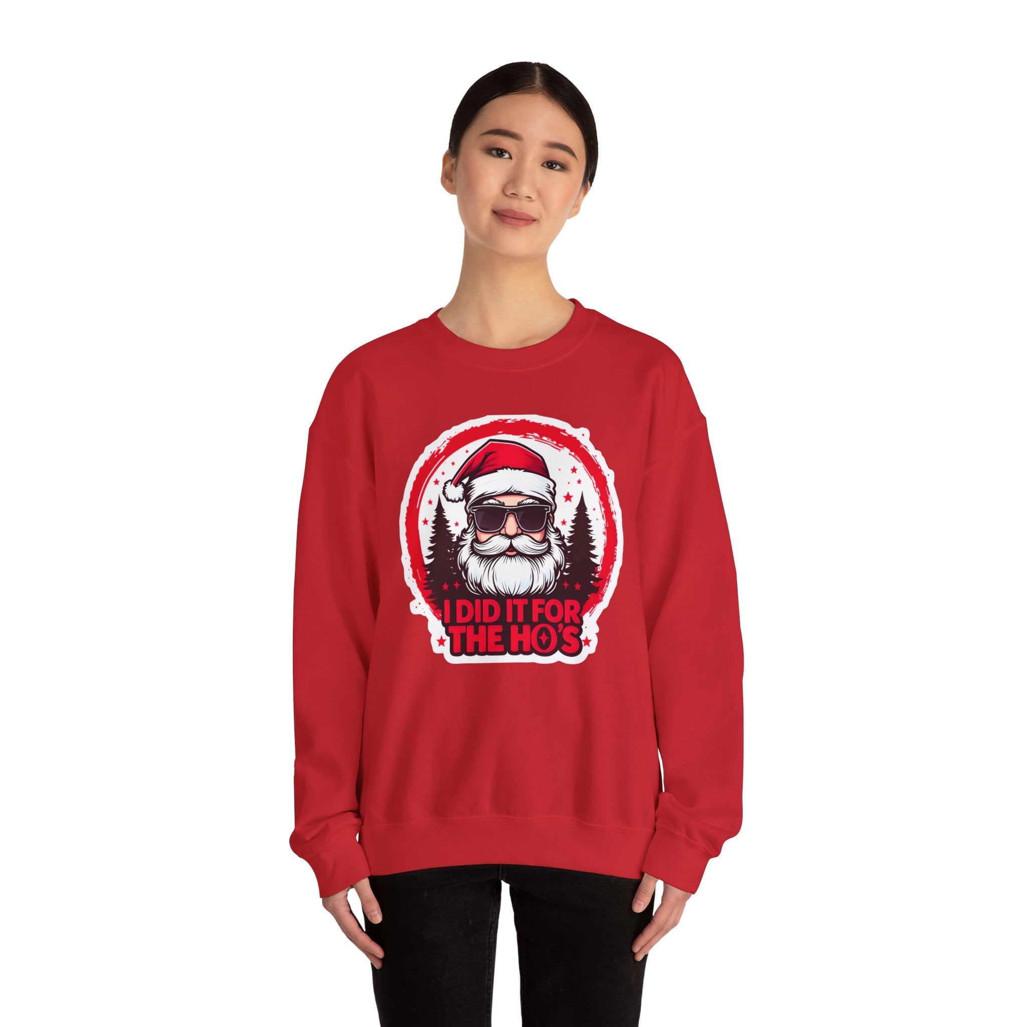 Funny Christmas Sweatshirt, Santa Graphic Crewneck, Holiday Gift for Him/Her, Festive Apparel for Parties, Winter Wear
