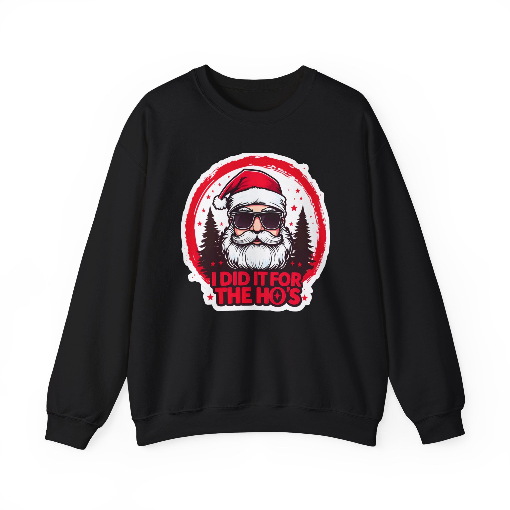 Funny Christmas Sweatshirt, Santa Graphic Crewneck, Holiday Gift for Him/Her, Festive Apparel for Parties, Winter Wear