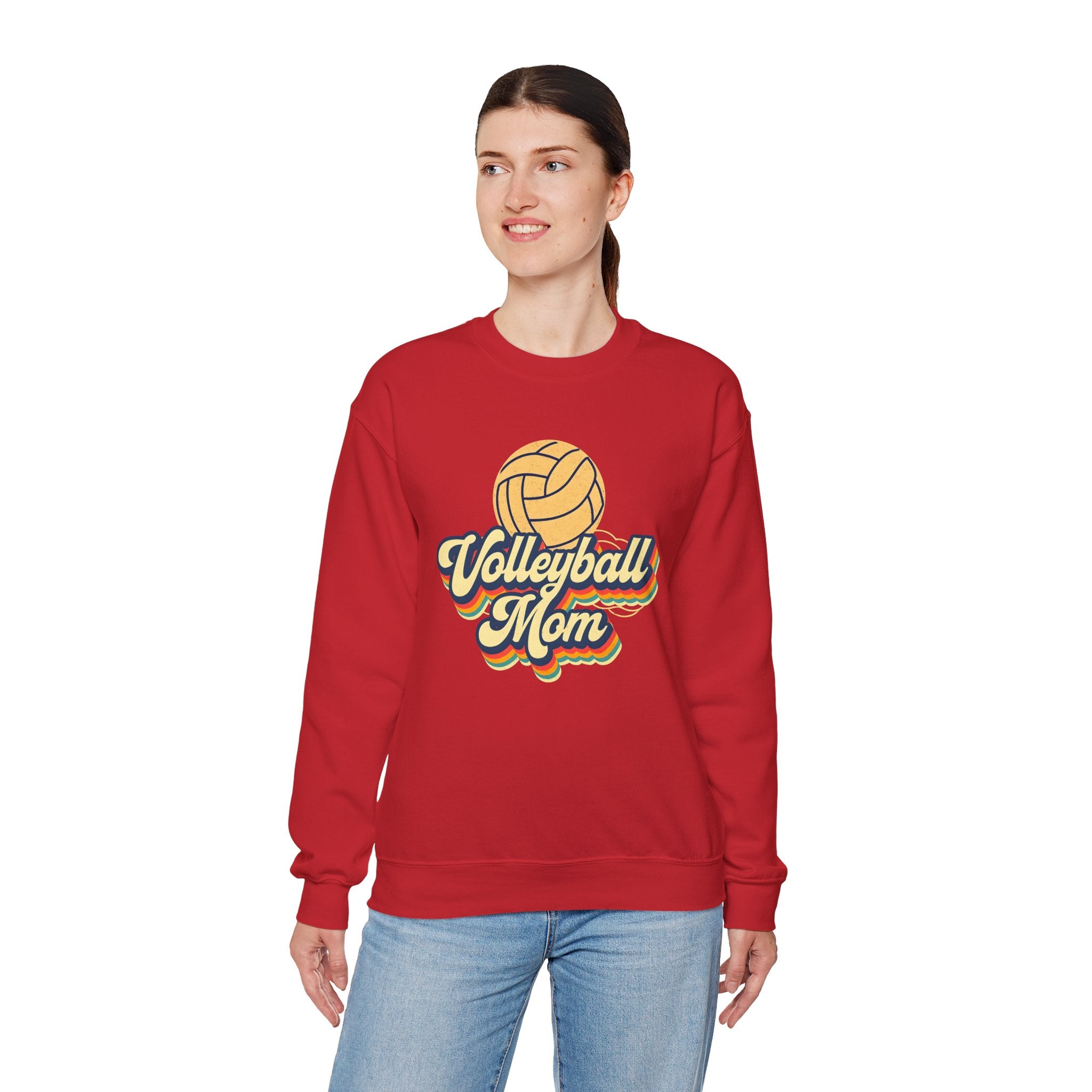 Volleyball Mom Sweatshirt - Cozy Crewneck for Sports Lovers, Gift for Volleyball Moms, Comfortable Athletic Apparel, Perfect for Game [...]