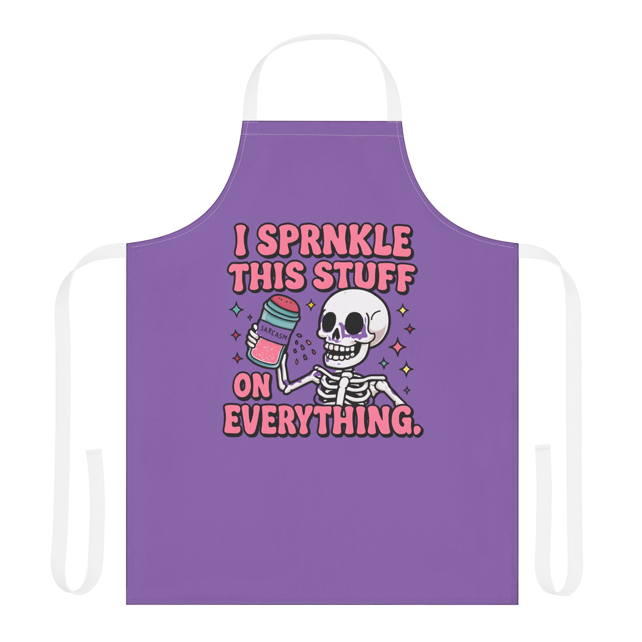Purple Skeleton 'I Sprinkle This Stuff On Everything' Apron