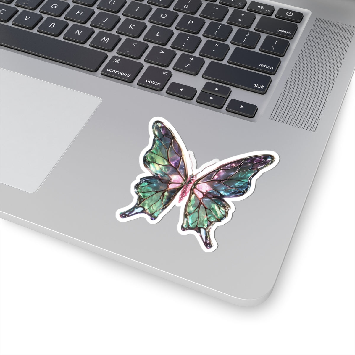 Iridescent Butterfly Kiss-Cut Stickers - Whimsical Adhesive Décor for Laptop & Journal