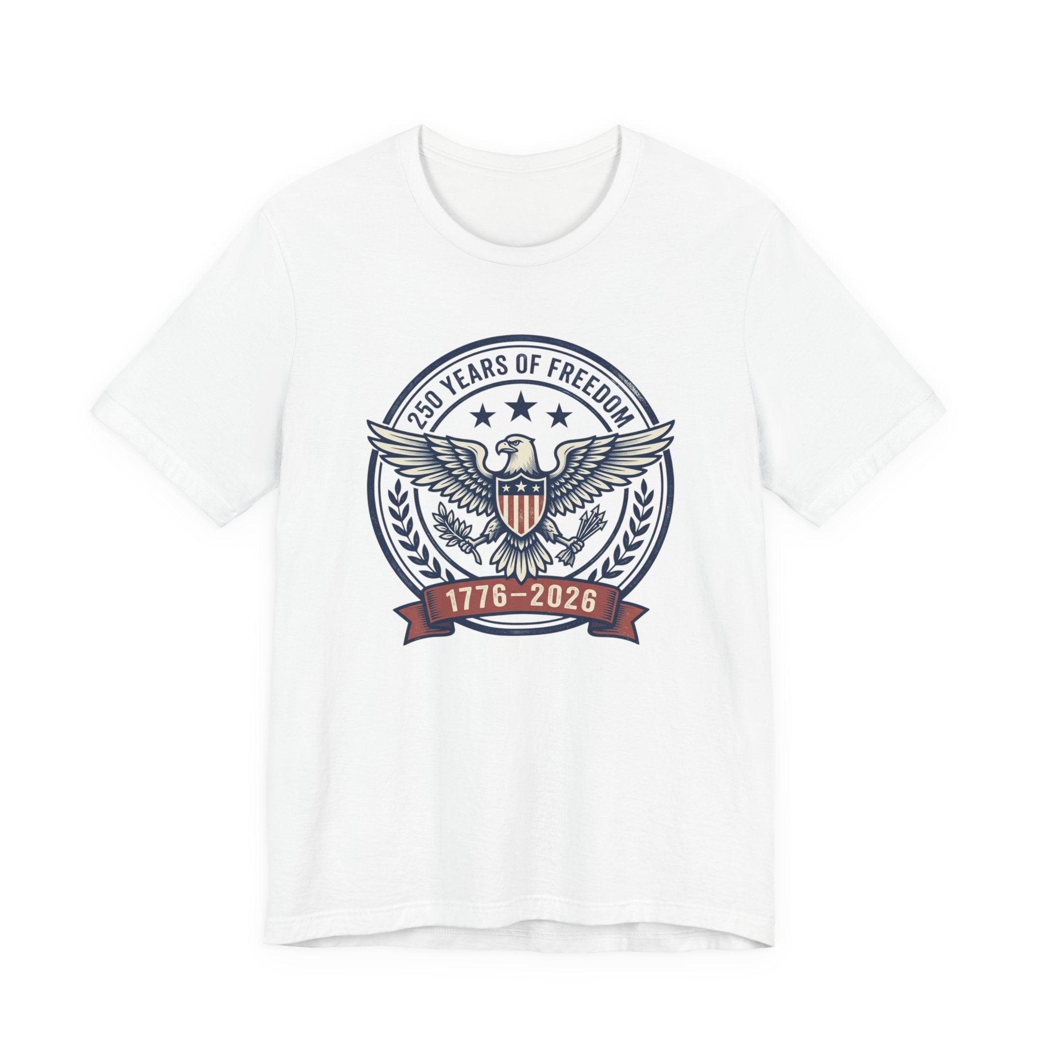 1776–2026 Eagle Crest T-Shirt | Retro Americana 4th of July, Stars & Stripes