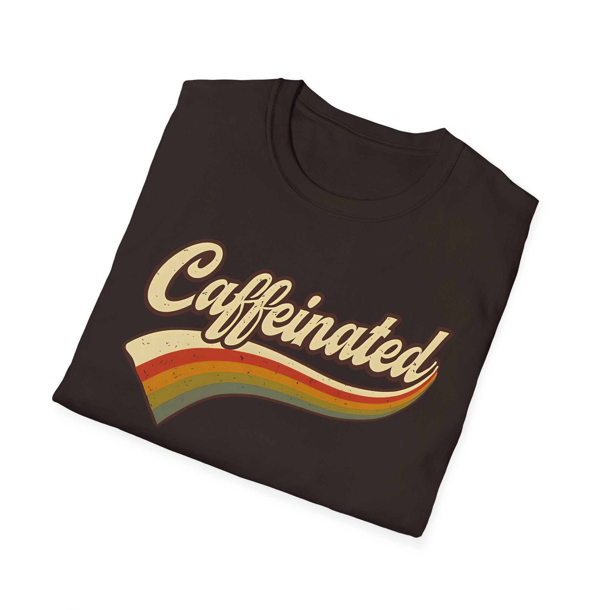 Caffeinated Retro Unisex Softstyle T-Shirt