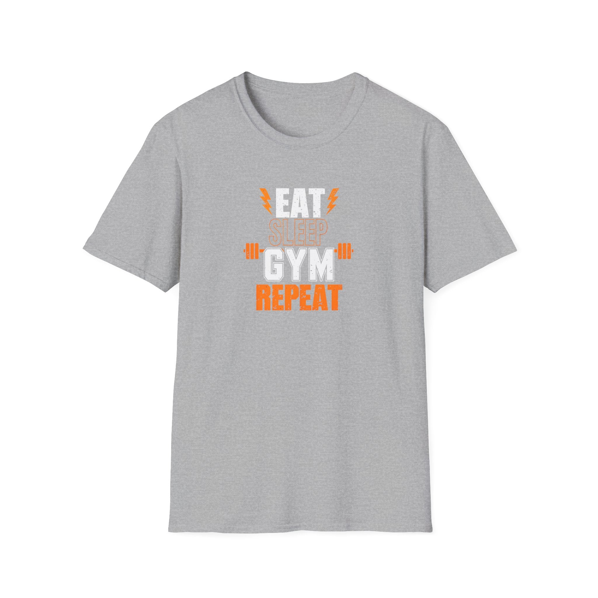 Gym Motivation Unisex Softstyle T-Shirt – Eat Sleep Gym Repeat