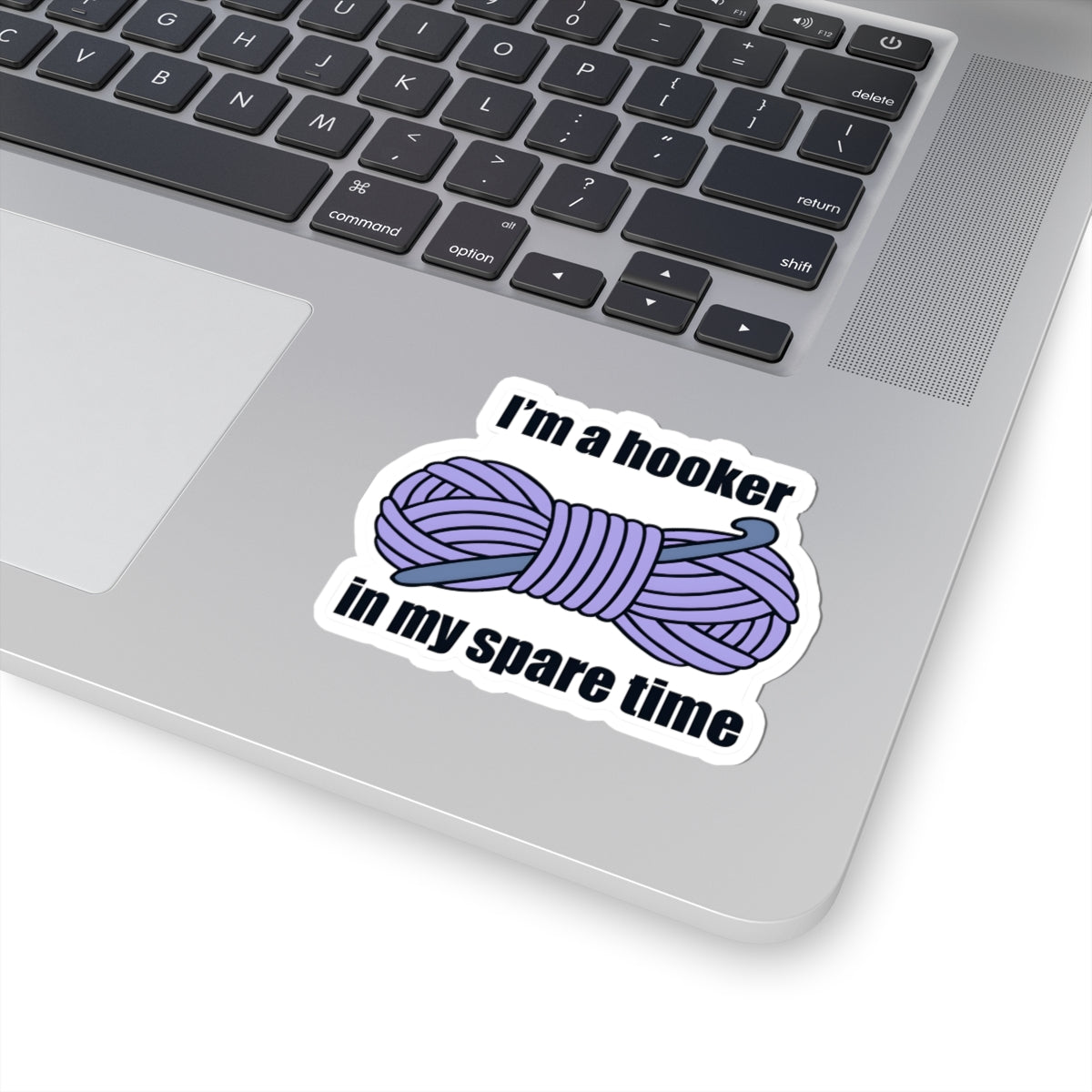 Crafty Humor Kiss-Cut Stickers, Funny Sticker for Crafters, Crochet Gifts, Hobbies, Home Office Decor, Tote Bag Accessories, Fun Crafts