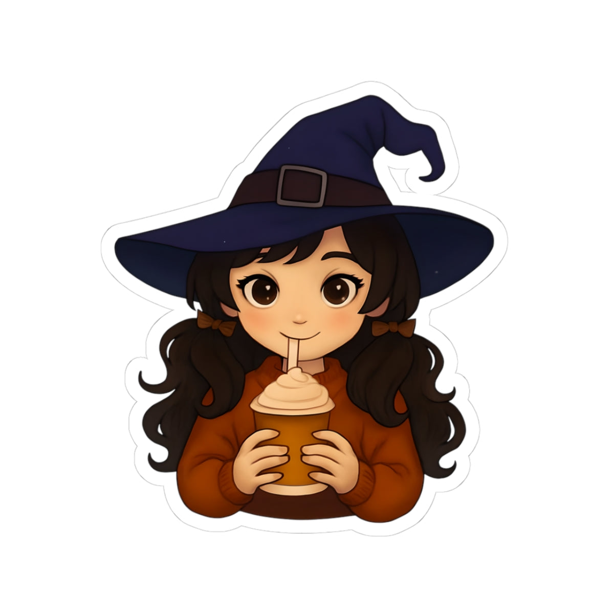Charming Witch Kiss-Cut Stickers – Perfect for Halloween & Everyday Fun!