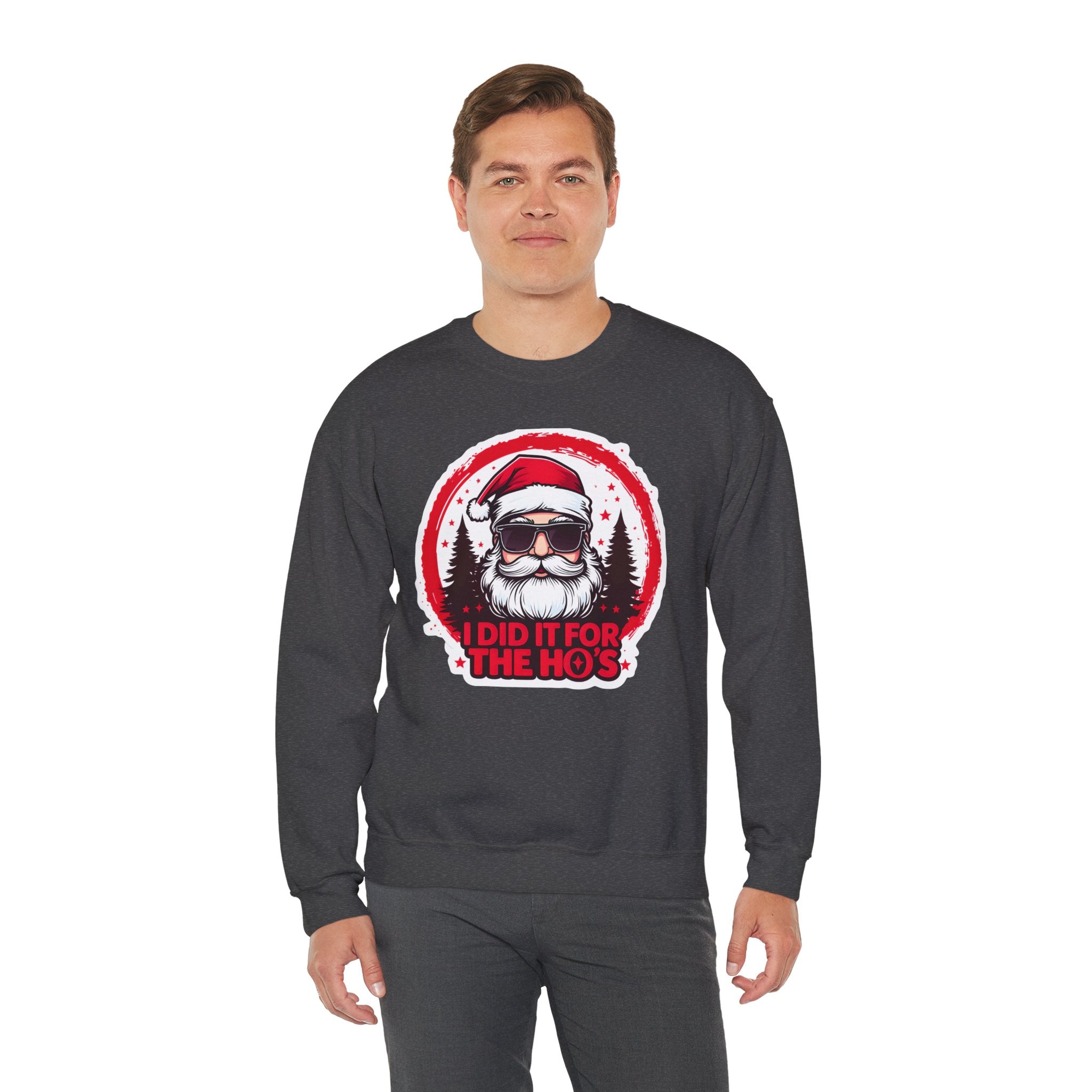 Funny Christmas Sweatshirt, Santa Graphic Crewneck, Holiday Gift for Him/Her, Festive Apparel for Parties, Winter Wear
