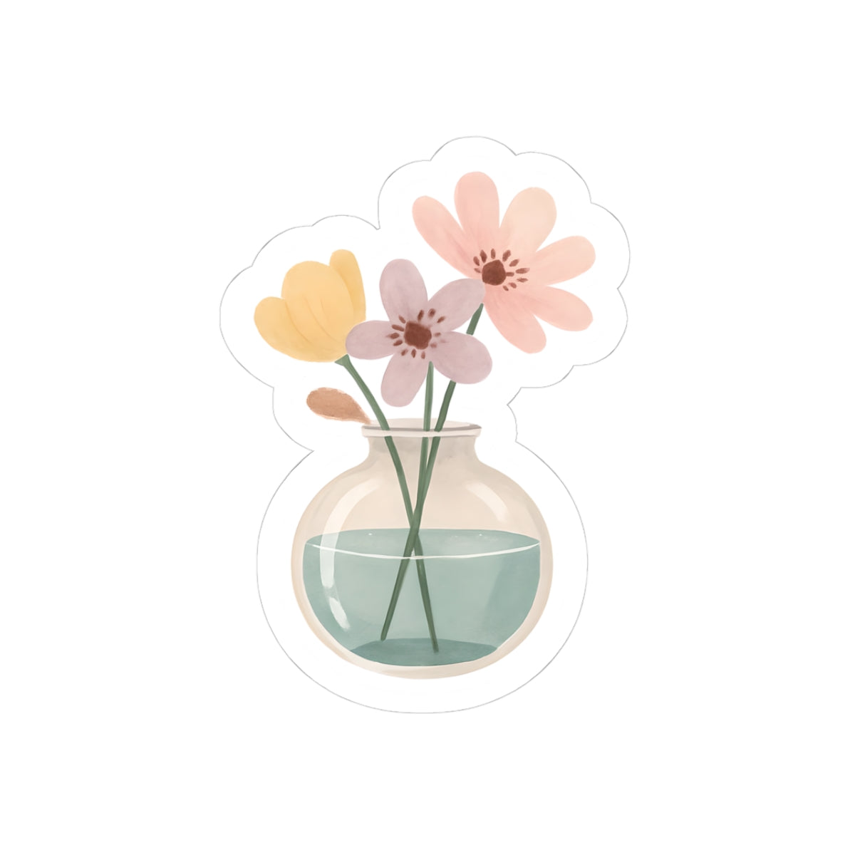 Charming Floral Kiss-Cut Stickers - Perfect for Laptops, Journals, Home Decor, Gifts, and Scrapbooking