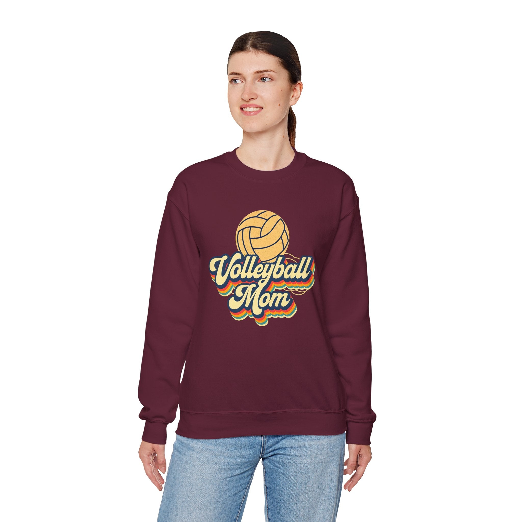Volleyball Mom Sweatshirt - Cozy Crewneck for Sports Lovers, Gift for Volleyball Moms, Comfortable Athletic Apparel, Perfect for Game [...]