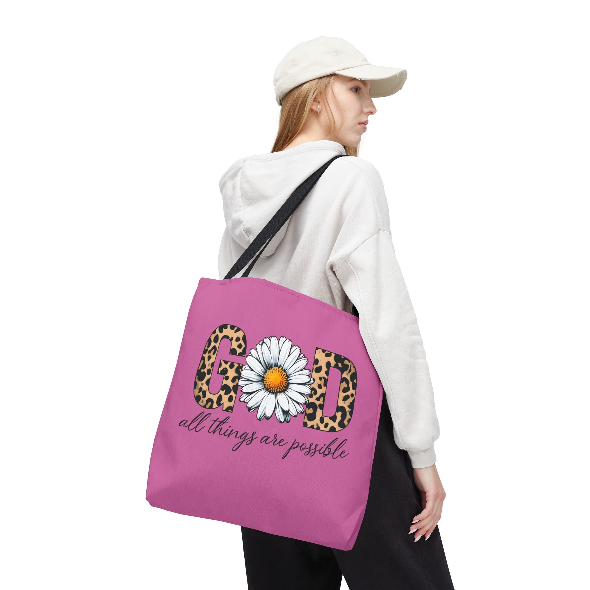 Floral Inspirational Tote Bag - All Things Are Possible