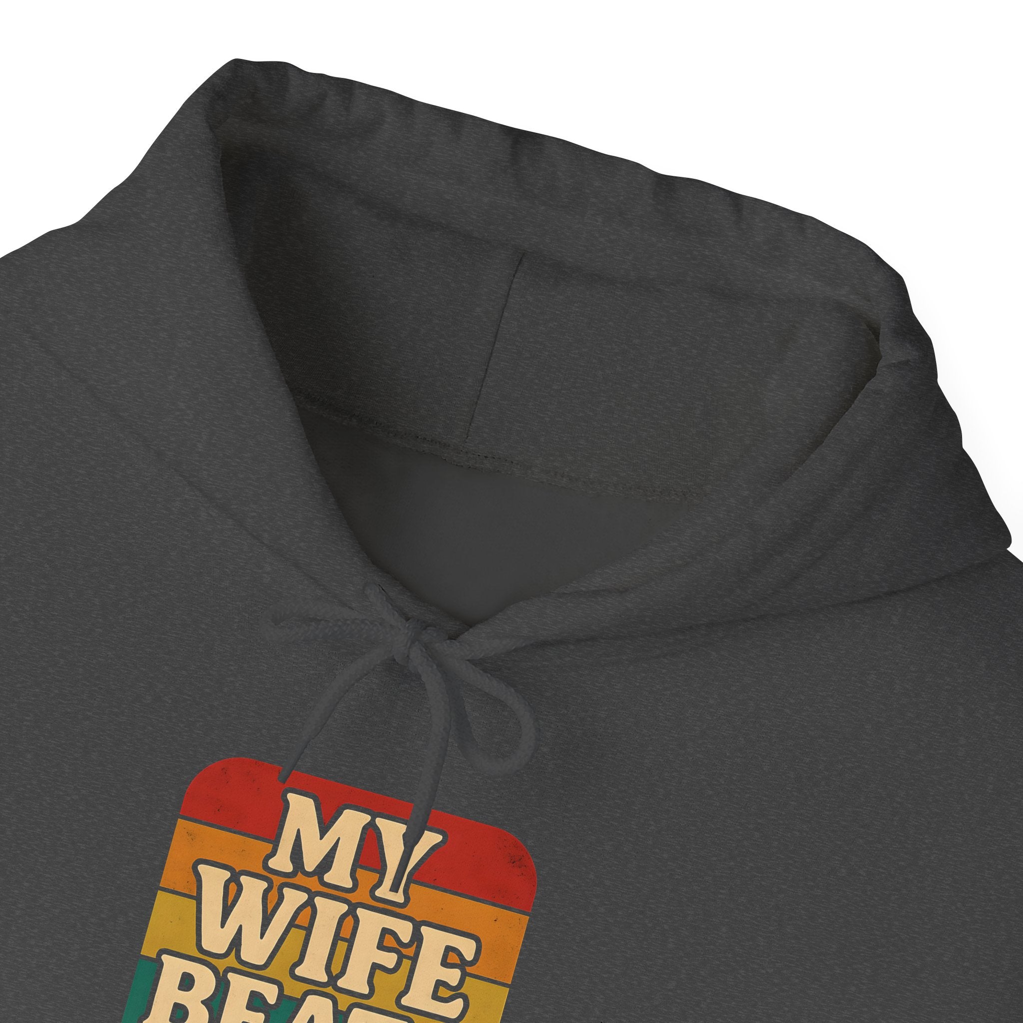 Retro Hoodie - 'My Wife Beats Me' Comfortable Sweatshirt