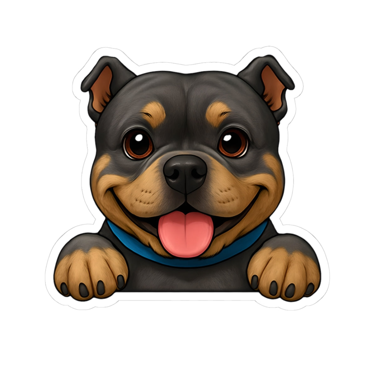 Cute Rottweiler Kiss-Cut Stickers - Perfect for Dog Lovers & Pet Enthusiasts
