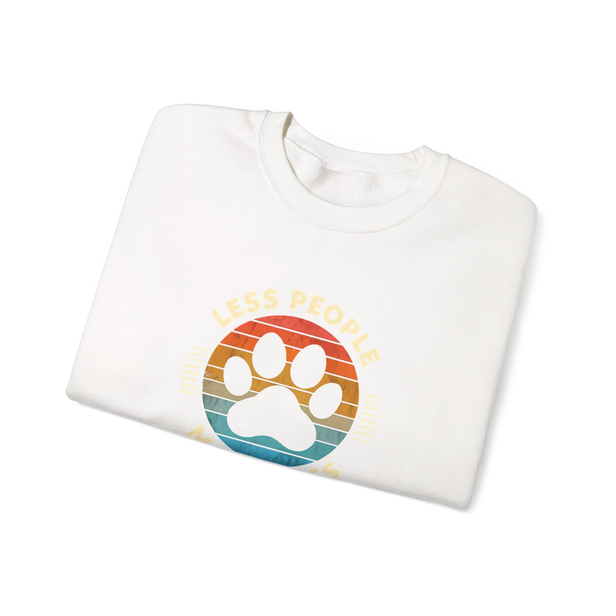 Cozy Dog Lover Sweatshirt - Less People More Dogs, Pet Owner Gift, Animal Lover Crewneck, Casual Lounge Wear, Gift for Dog Moms