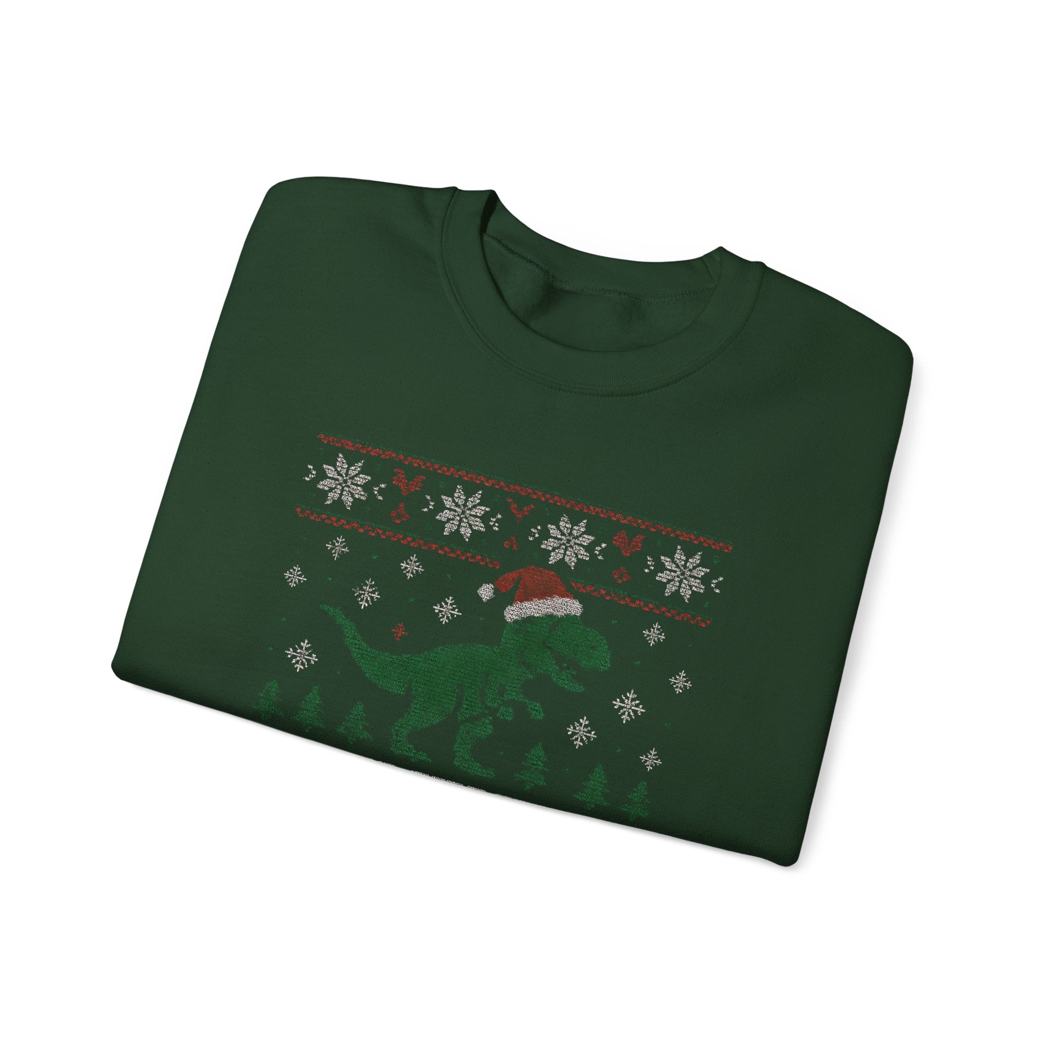 Festive Dinosaur Sweatshirt - I Believe in Dinosaurs, Unisex Crewneck, Christmas Gift, Holiday Apparel, Year-Round Fun