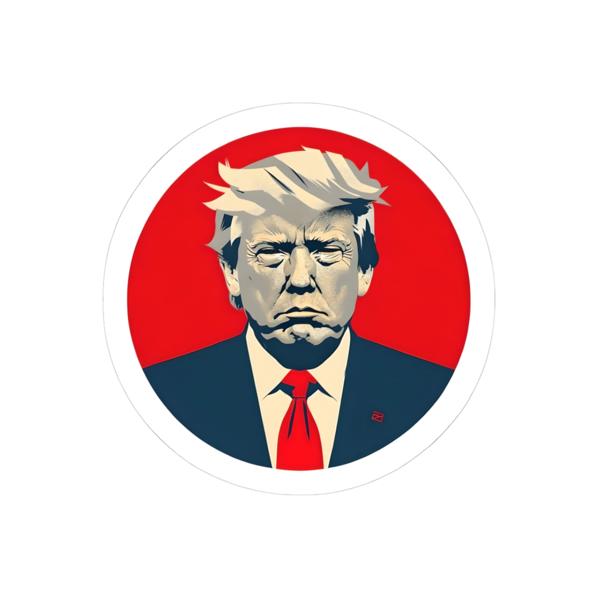 Bold Political Kiss-Cut Stickers - Donald Trump Design