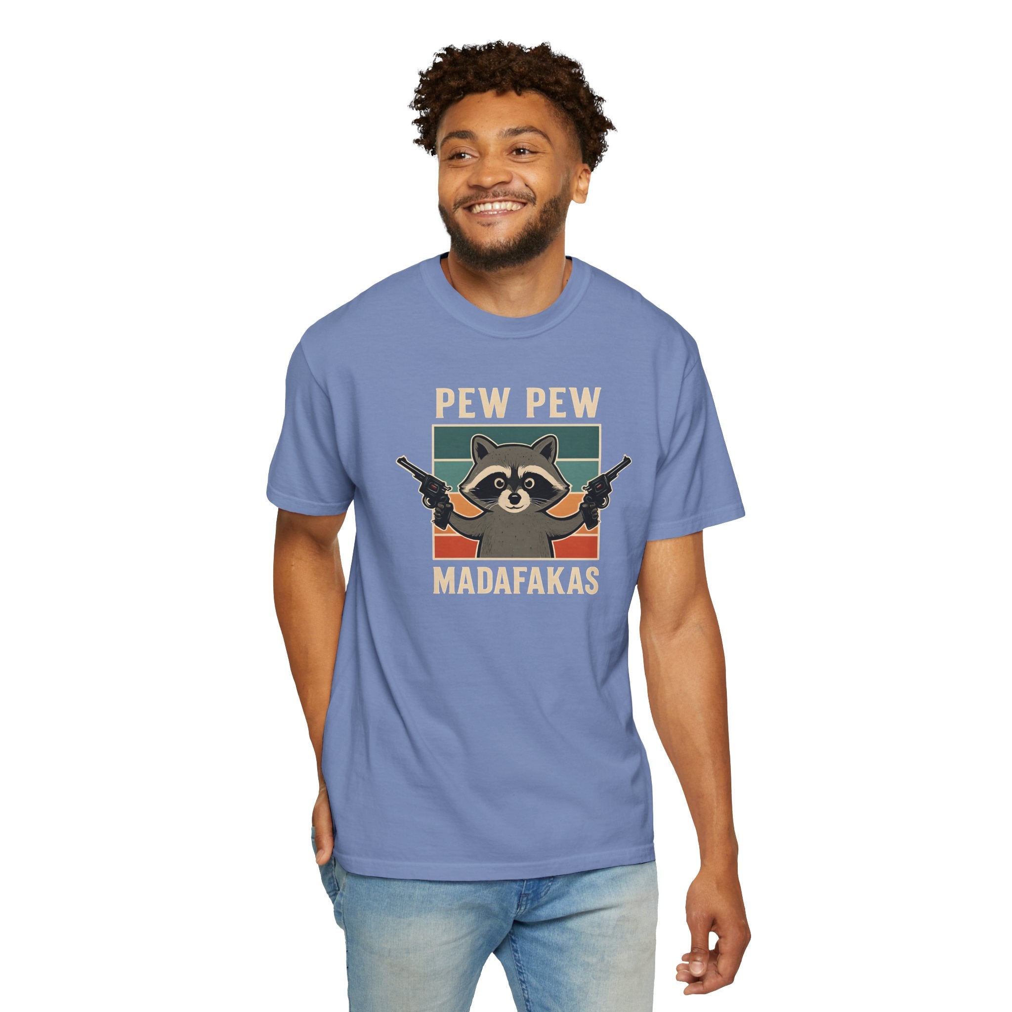 Pew Pew MafaFakas T-Shirt - Fun Unisex Garment-Dyed Tee
