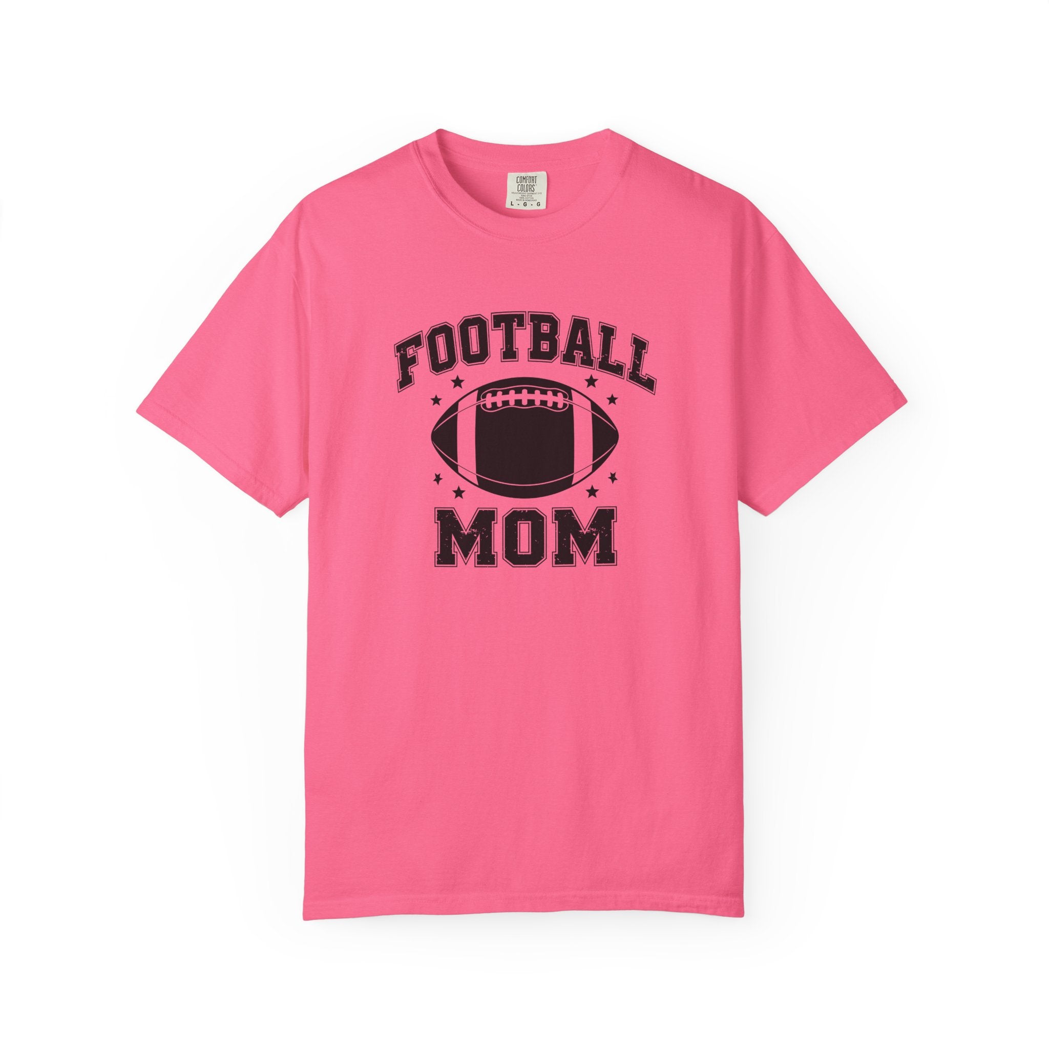 Football Mom T-Shirt, Unisex Garment-Dyed Tee for Game Day, Sports Mom Gift, Team Spirit Shirt, Casual Comfort Wear