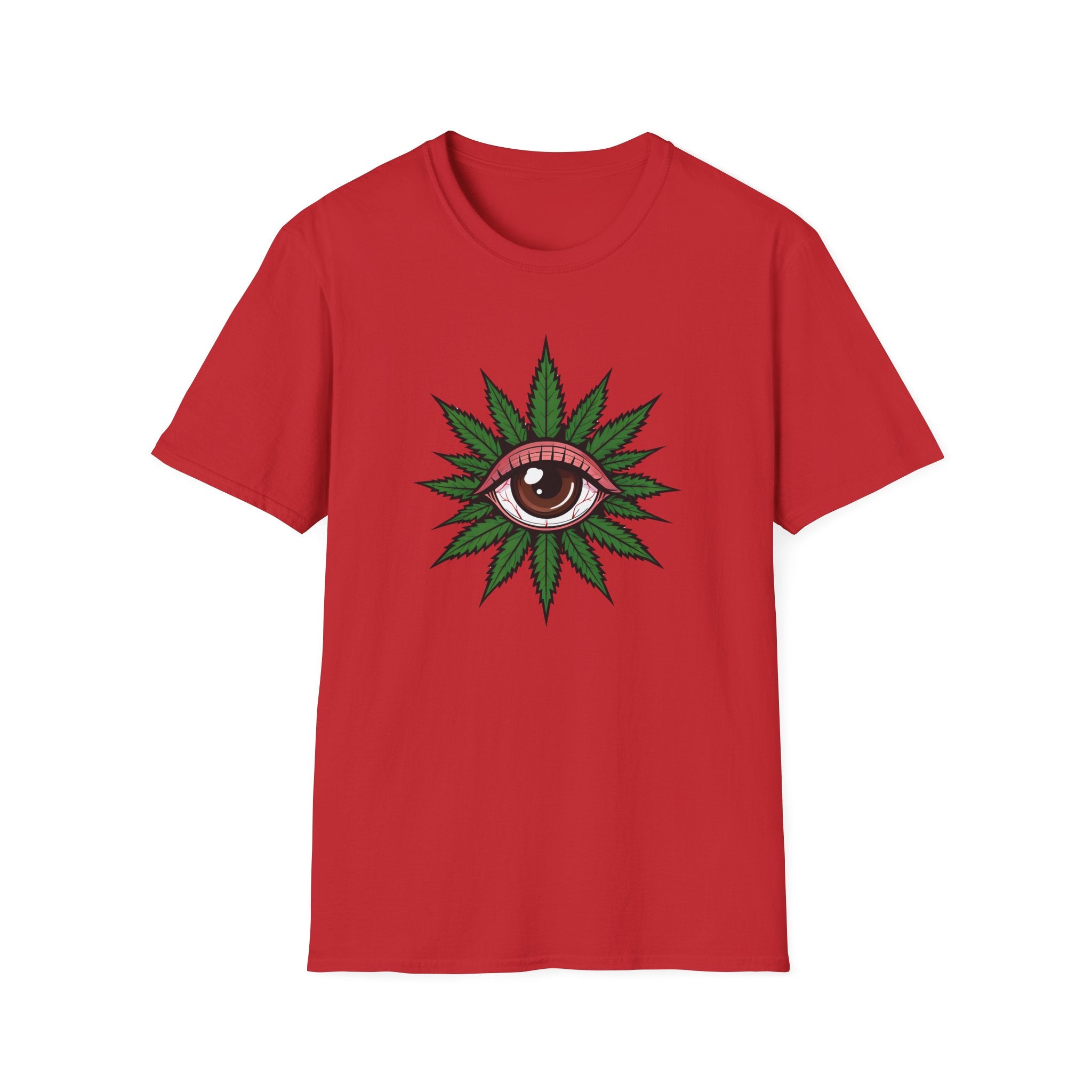 Mystical Eye Graphic T-Shirt, Cannabis Themed Shirt, Boho Tee, Unisex T-Shirt, Chill Fashion, Gift for Her/Him/Teen